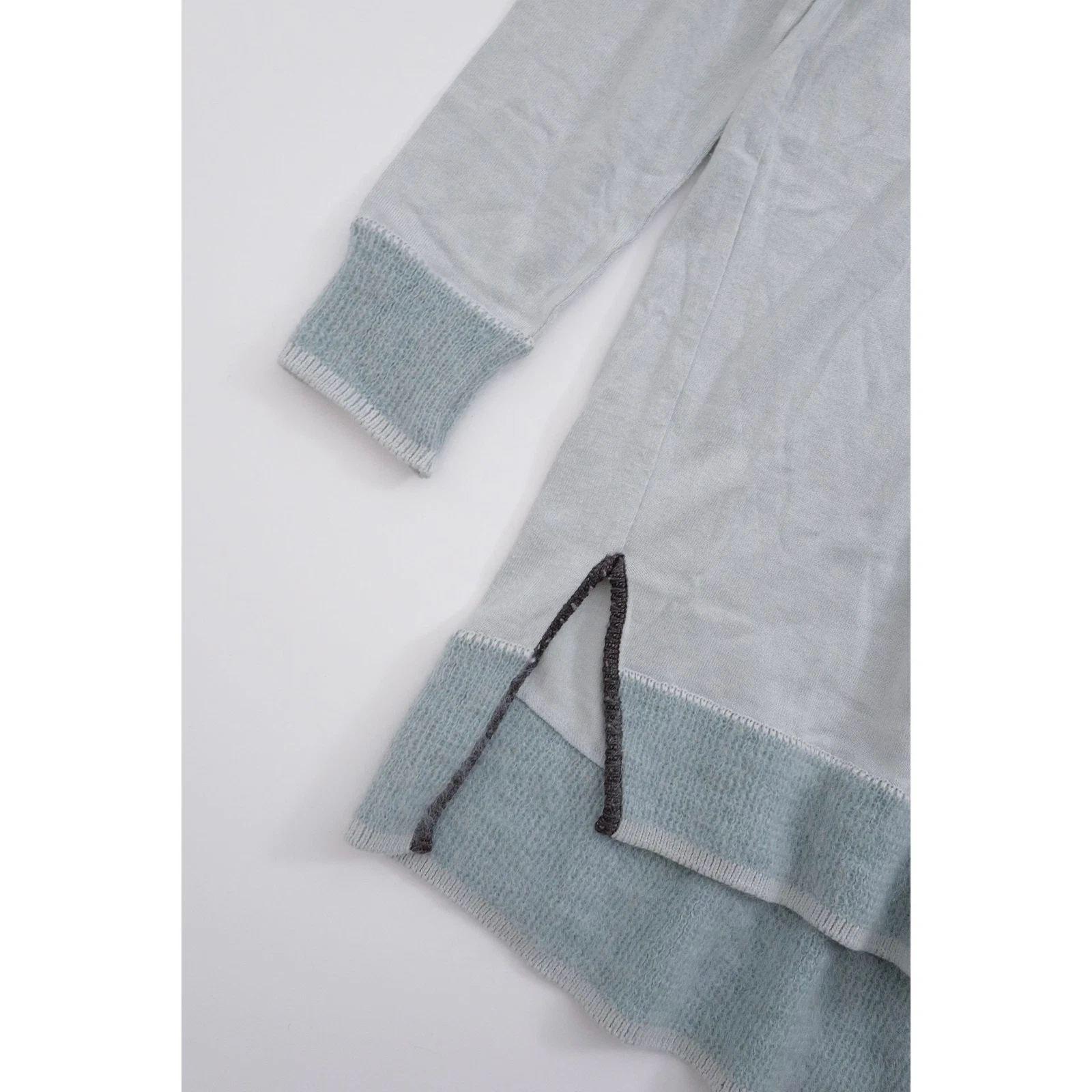 ISSEY MIYAKE Gilet long en laine Bleu vintage, passéist — photo 5