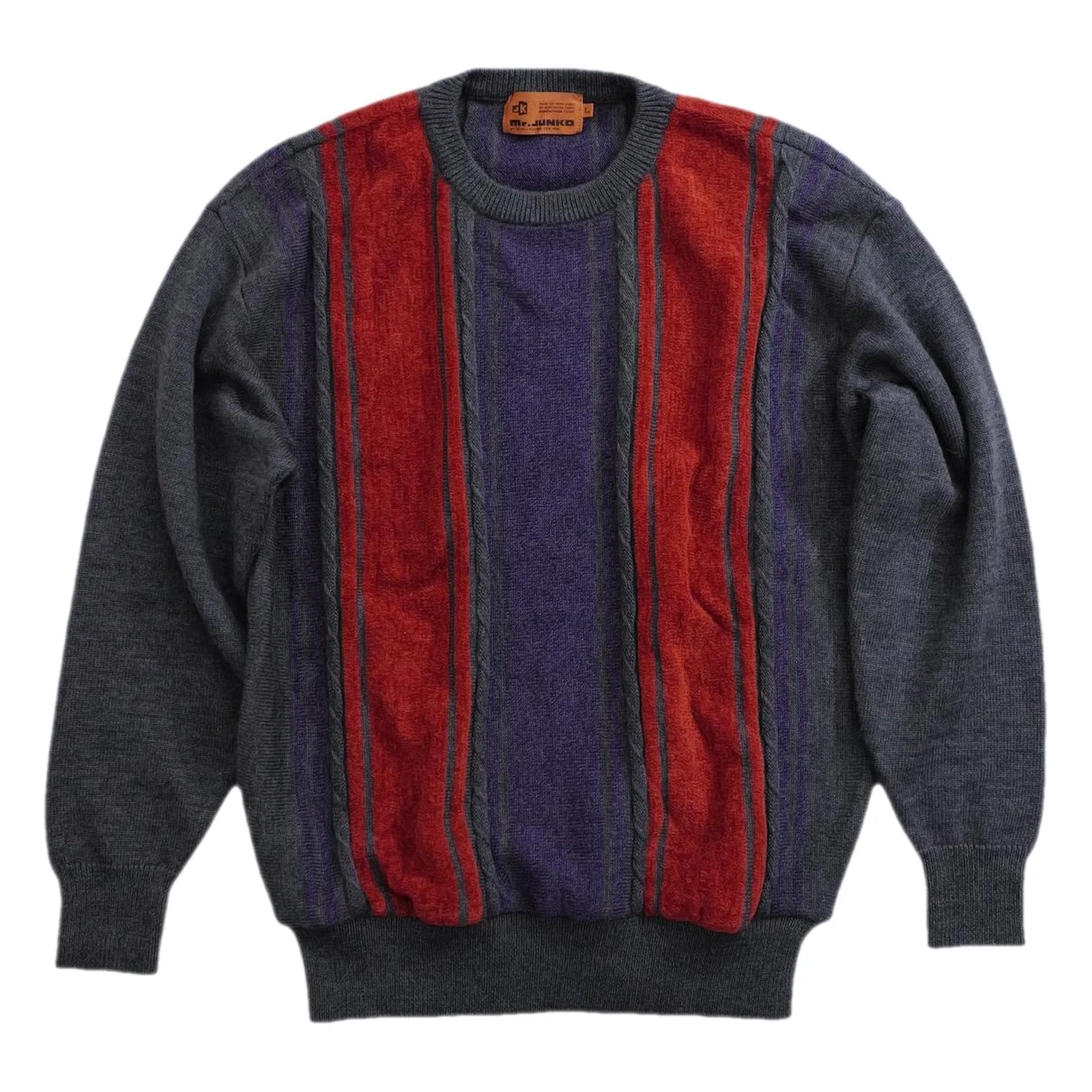 JUNKO KOSHINO Pull en laine Gris vintage, passéist — photo 1