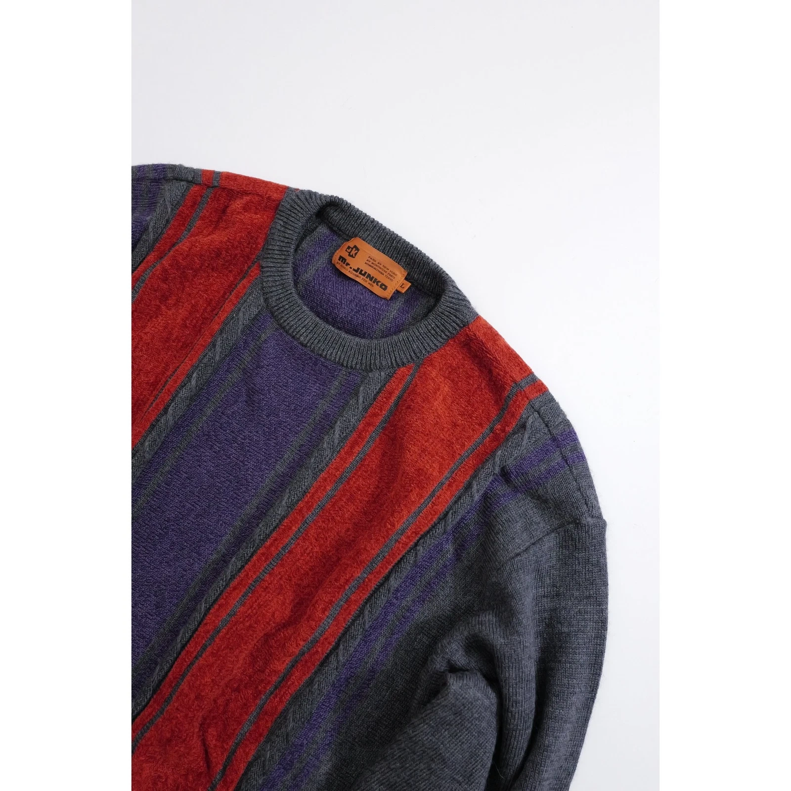 JUNKO KOSHINO Pull en laine Gris vintage, passéist — photo 2
