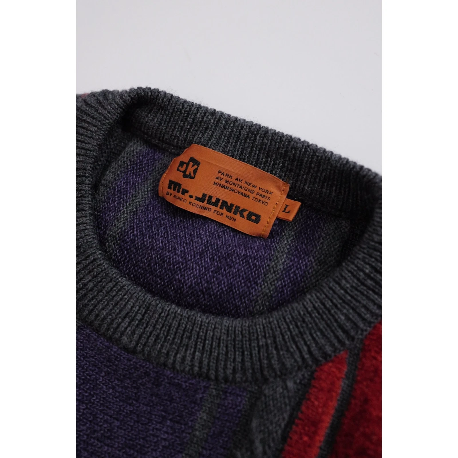 JUNKO KOSHINO Pull en laine Gris vintage, passéist — photo 6