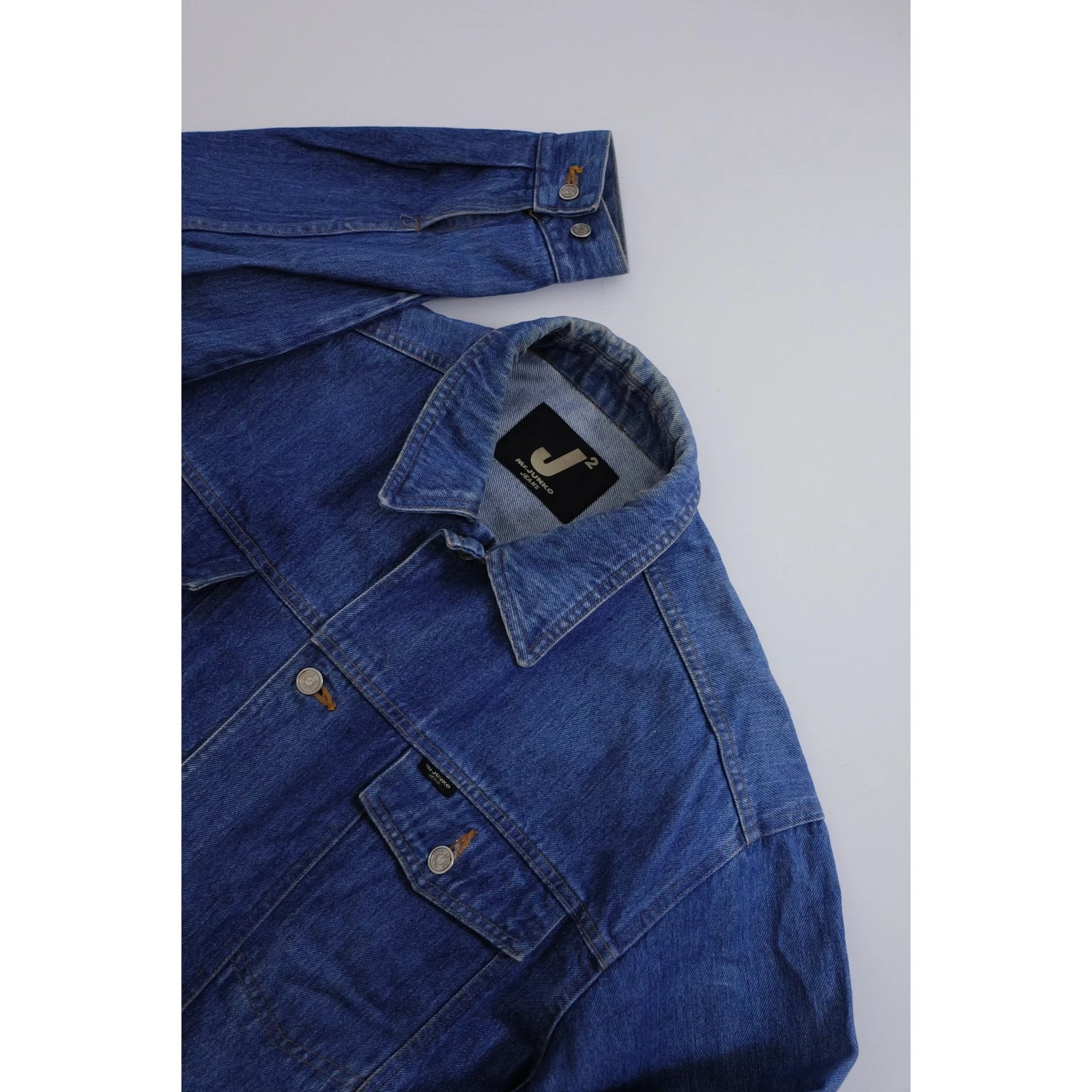 JUNKO KOSHINO Blouson Bleu vintage, passéist — photo 3