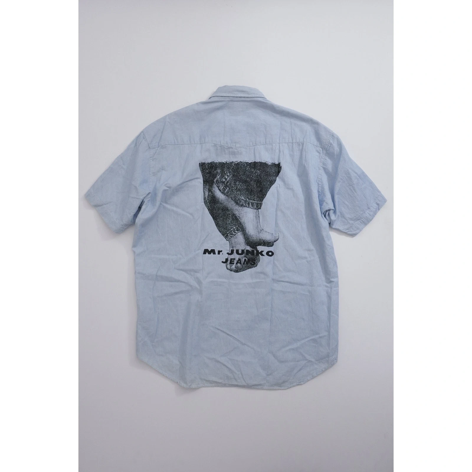 JUNKO KOSHINO Chemise Bleu vintage, passéist — photo 1