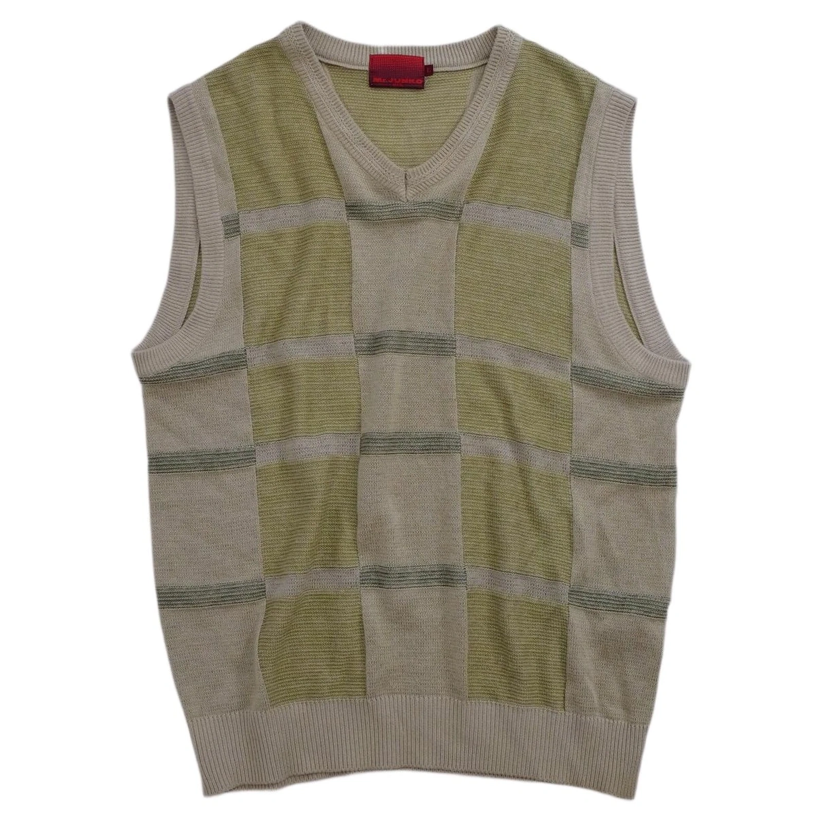 JUNKO KOSHINO Gilet en lin Kaki vintage, passéist — photo 1