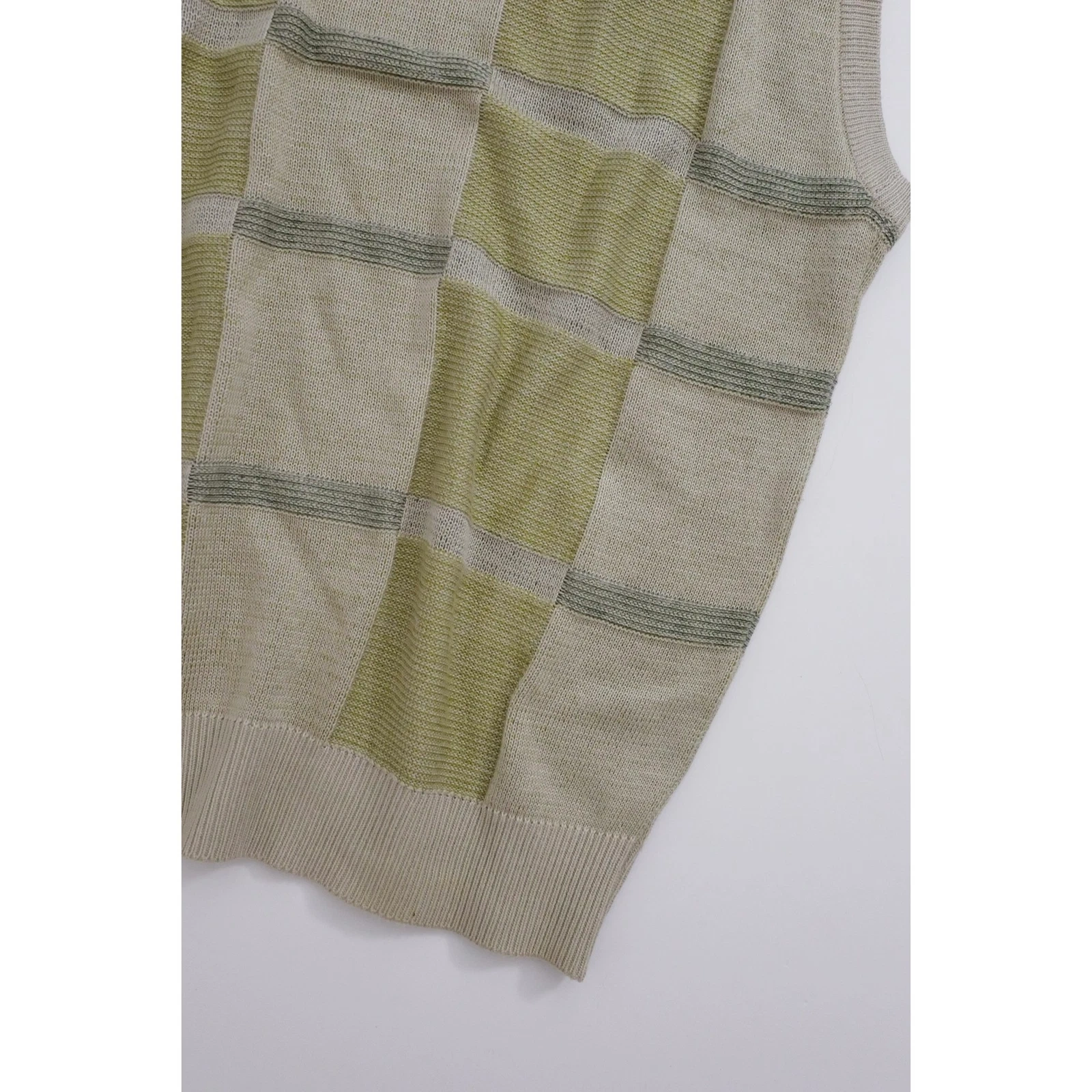 JUNKO KOSHINO Gilet en lin Kaki vintage, passéist — photo 12