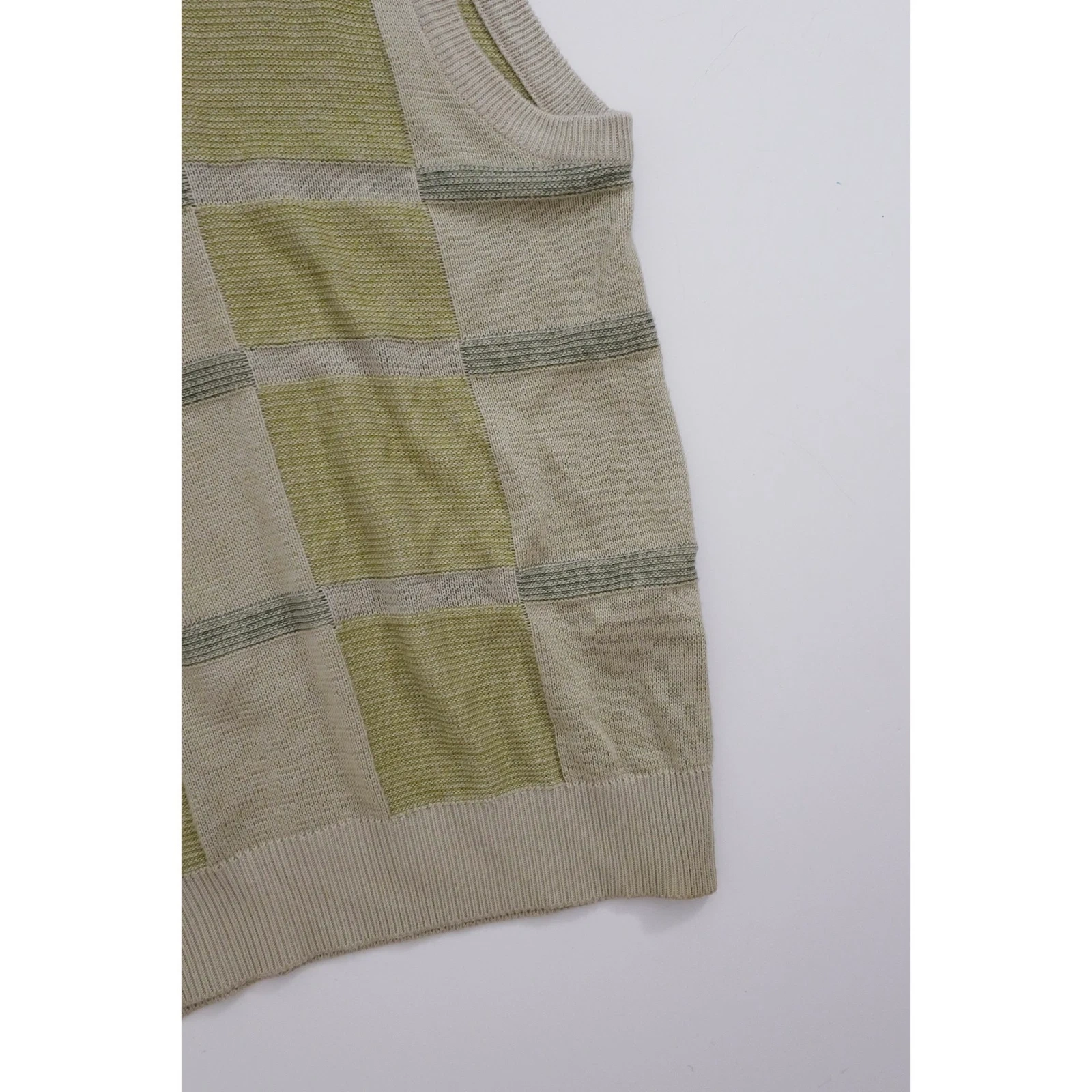 JUNKO KOSHINO Gilet en lin Kaki vintage, passéist — photo 3