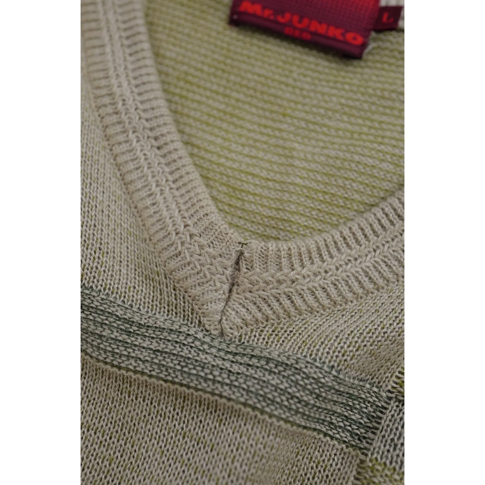 JUNKO KOSHINO Gilet en lin Kaki vintage, passéist — photo 7