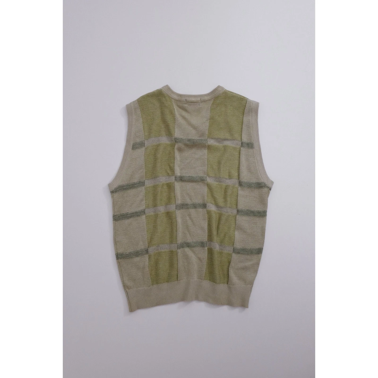 JUNKO KOSHINO Gilet en lin Kaki vintage, passéist — photo 10