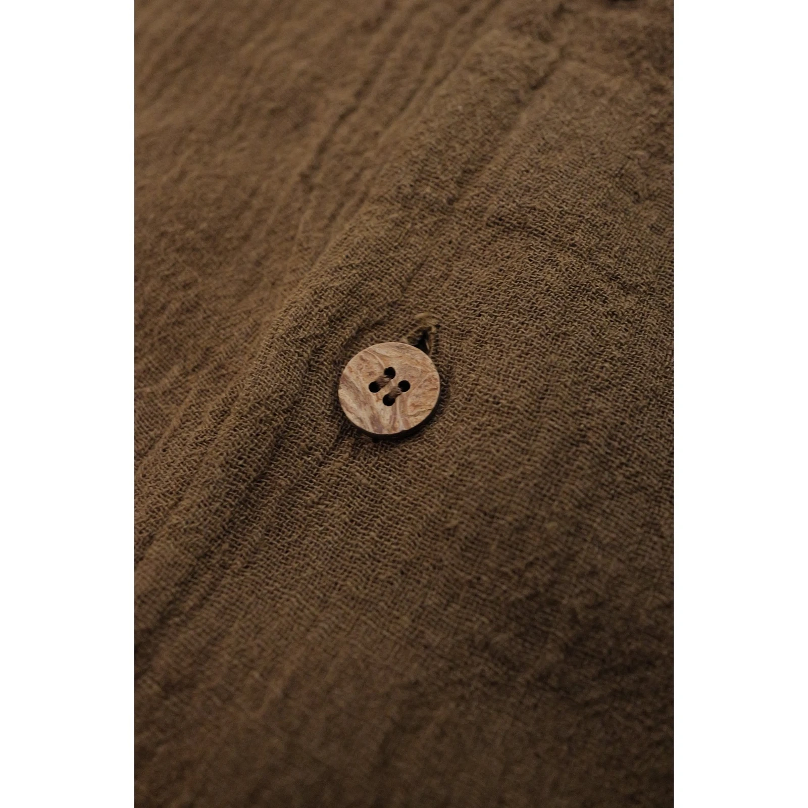 ISSEY MIYAKE Cardigan en lin Marron vintage, passéist — photo 7