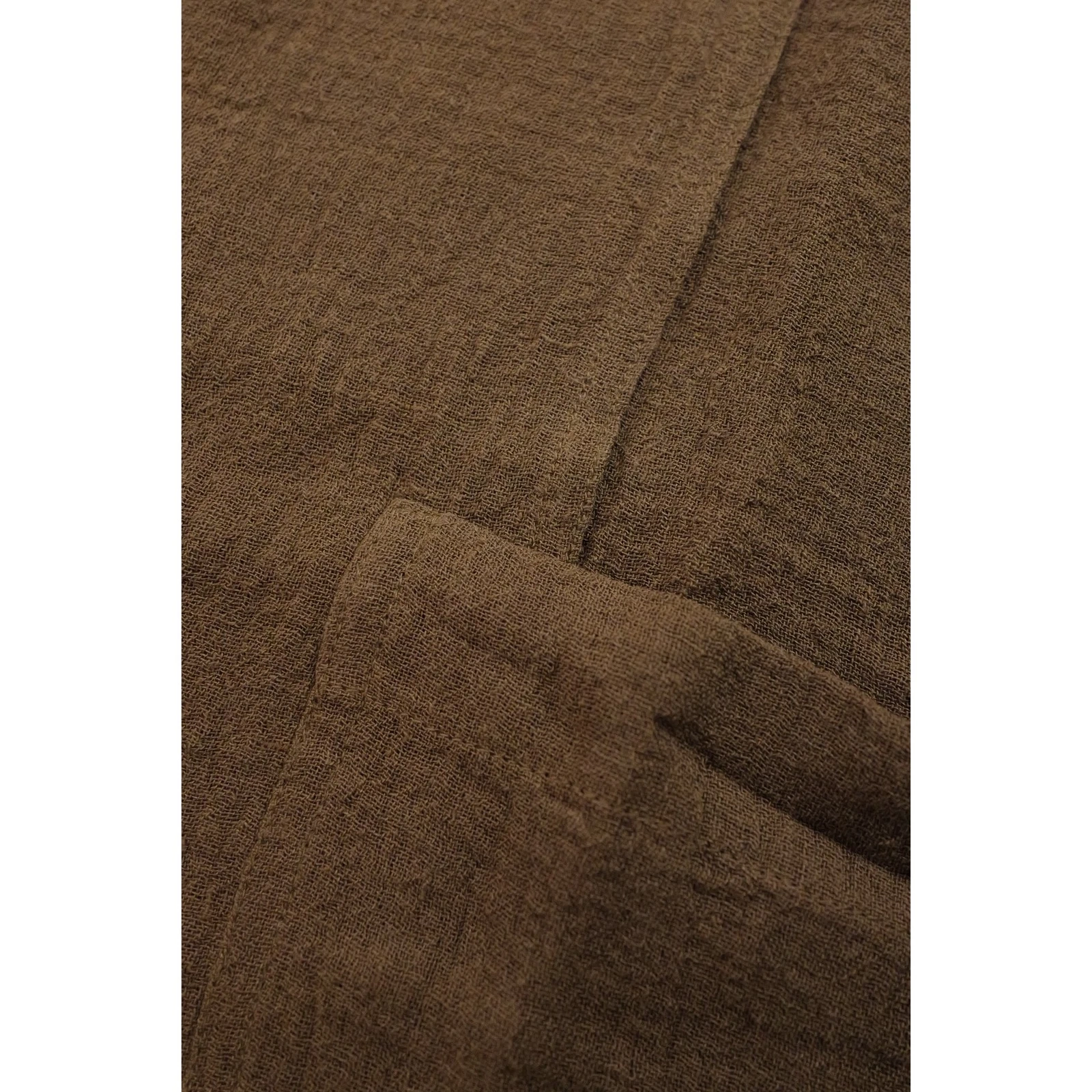 ISSEY MIYAKE Cardigan en lin Marron vintage, passéist — photo 8