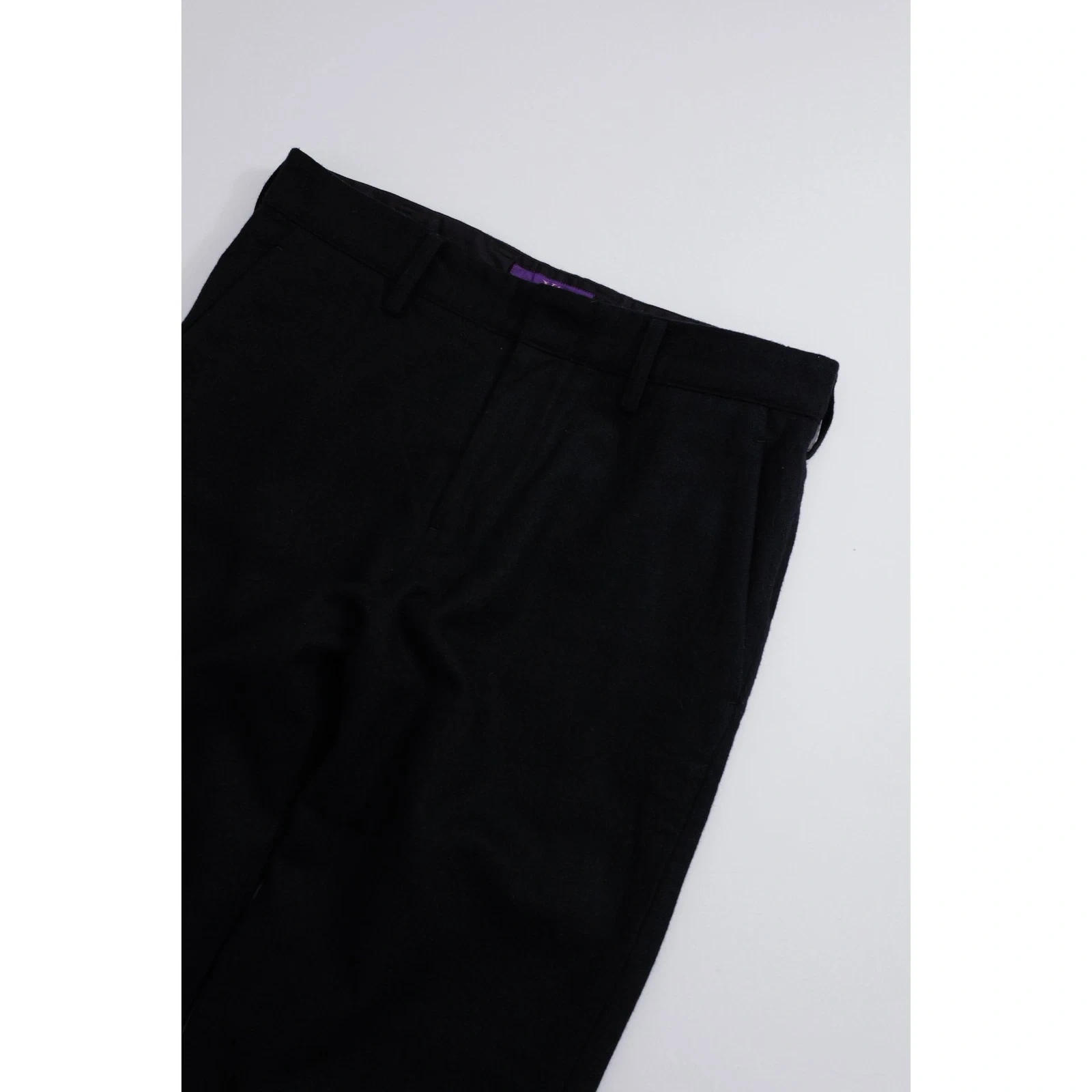 YOHJI YAMAMOTO Pantalon carotte en laine Noir vintage, passéist — photo 3