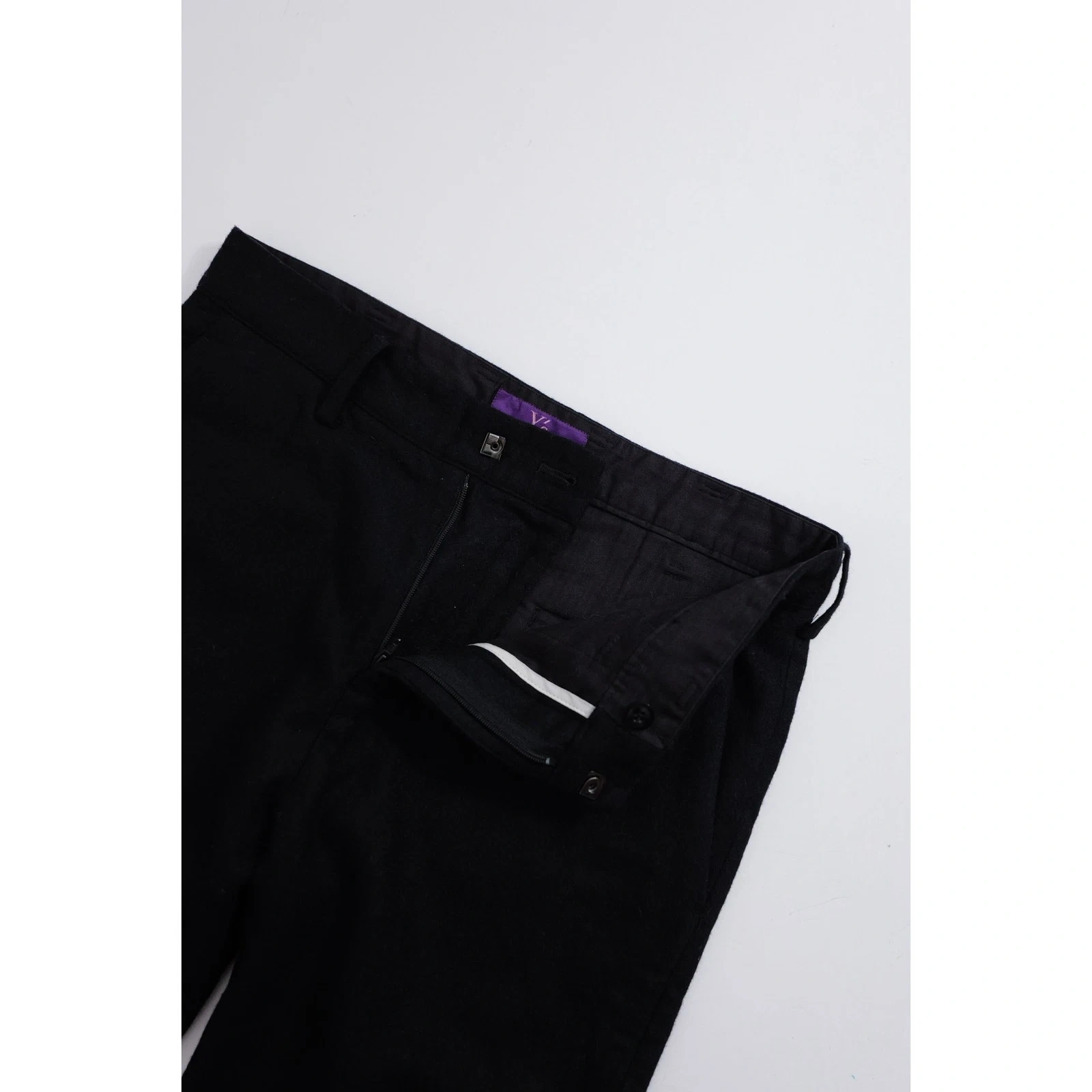 YOHJI YAMAMOTO Pantalon carotte en laine Noir vintage, passéist — photo 5
