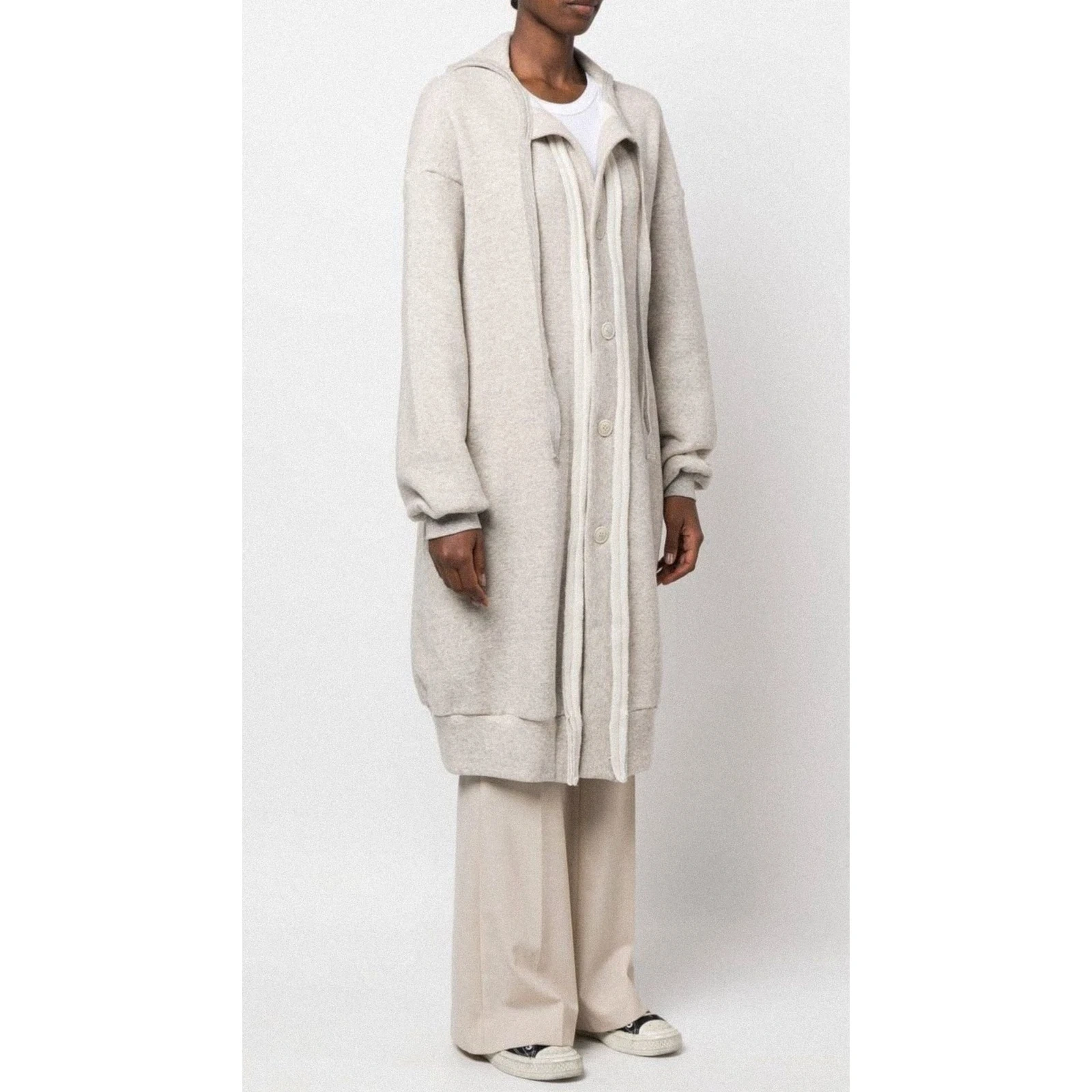 YOHJI YAMAMOTO Gilet long Beige vintage, passéist — photo 2