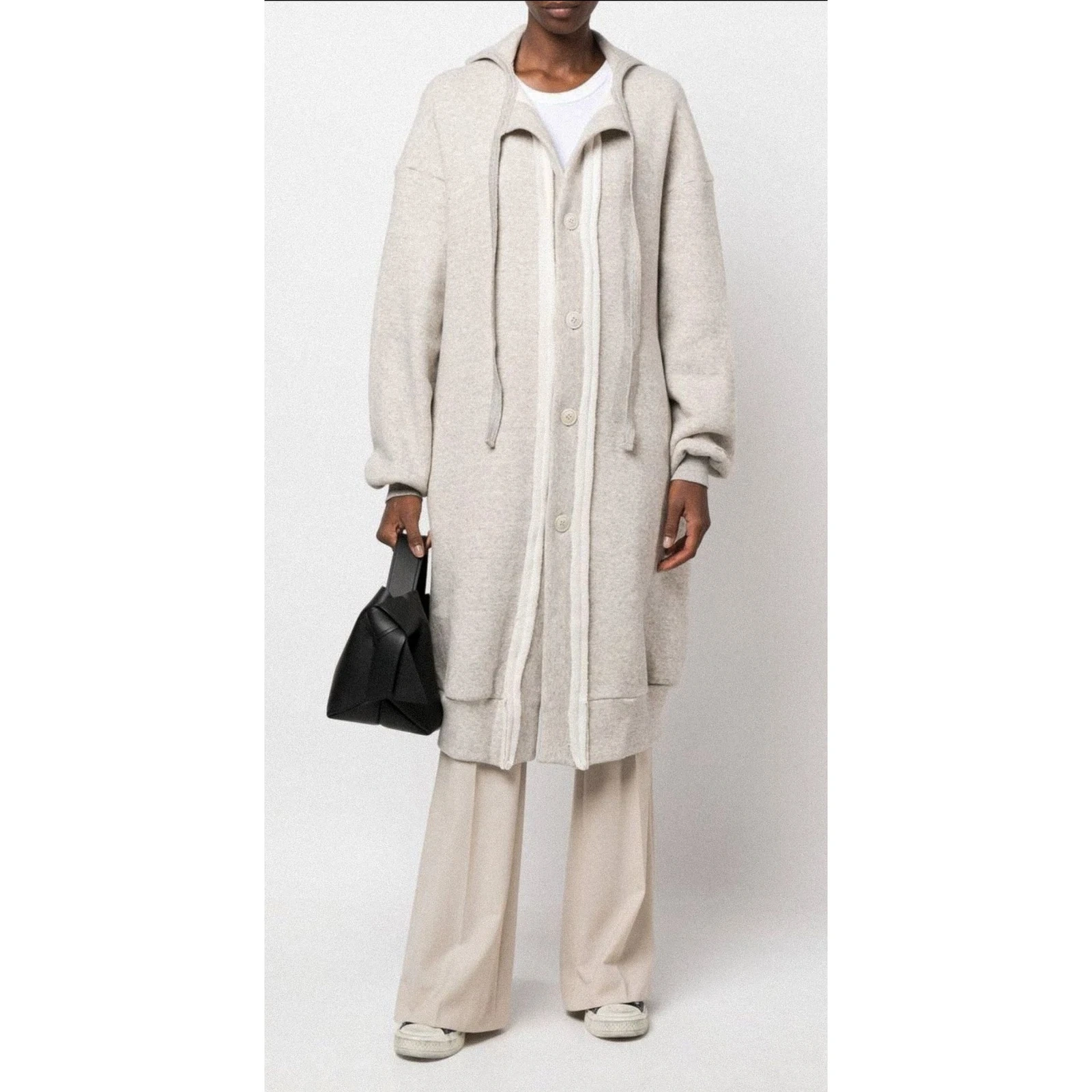 YOHJI YAMAMOTO Gilet long Beige vintage, passéist — photo 3