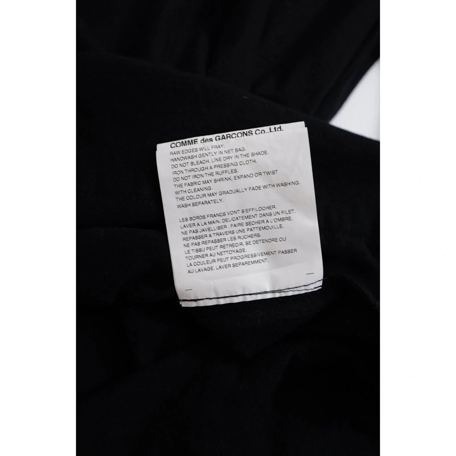 COMME DES GARÇONS Tee shirt Noir vintage, passéist — photo 10