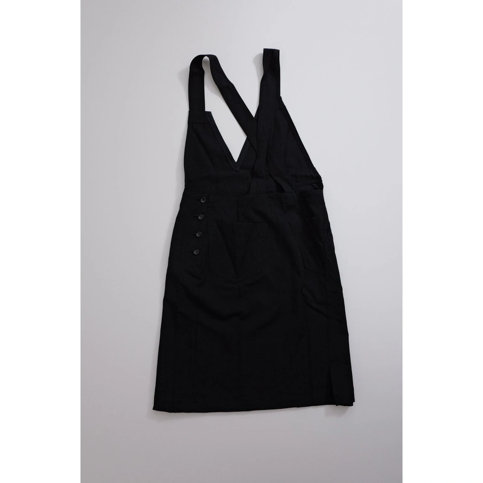 COMME DES GARÇONS Mini robe en laine Noir vintage, passéist — photo 6