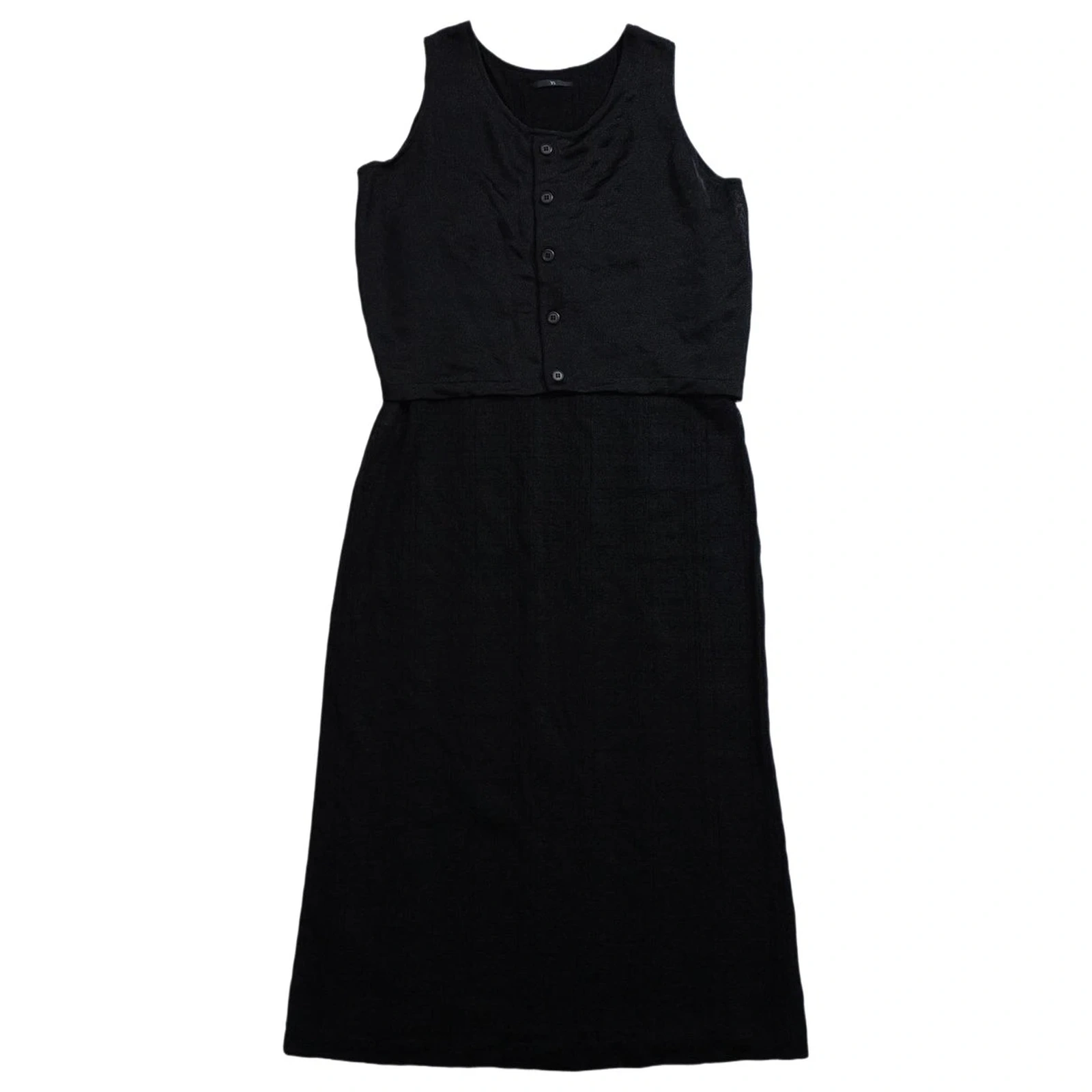 YOHJI YAMAMOTO Robe mi-longue Noir vintage, passéist — photo 1