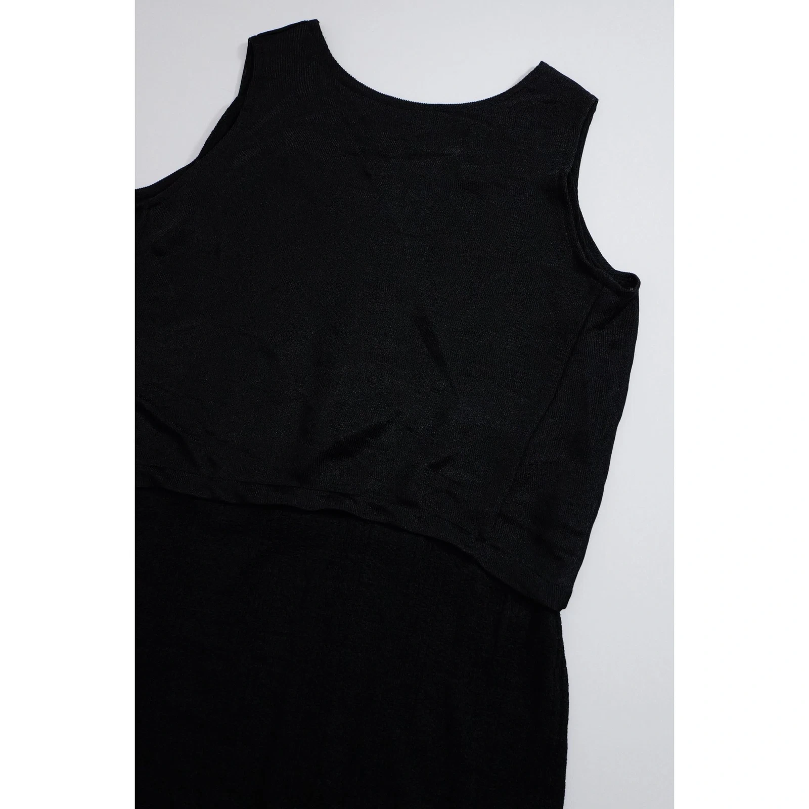 YOHJI YAMAMOTO Robe mi-longue Noir vintage, passéist — photo 11