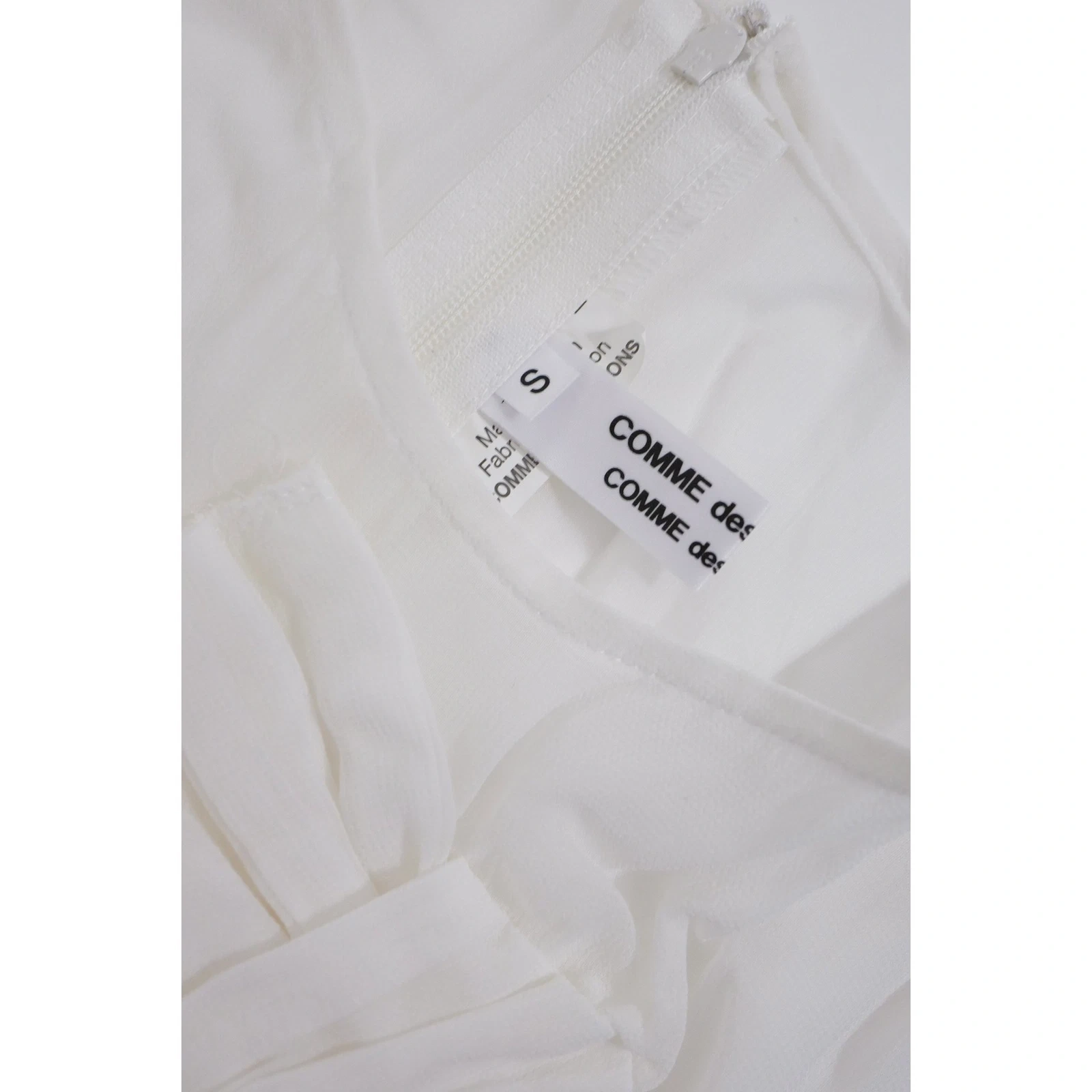 COMME DES GARÇONS Blouse Blanc vintage, passéist — photo 11