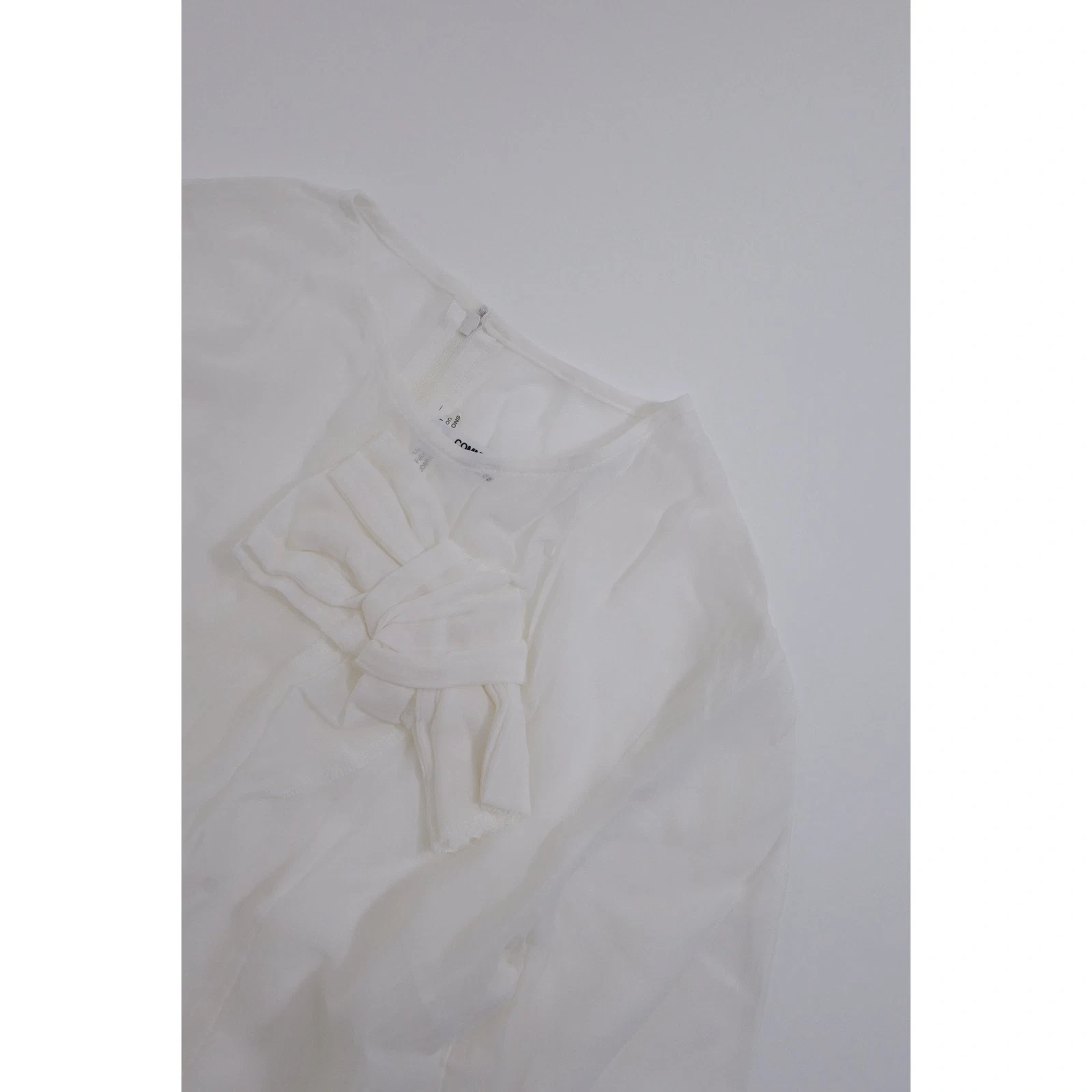 COMME DES GARÇONS Blouse Blanc vintage, passéist — photo 3