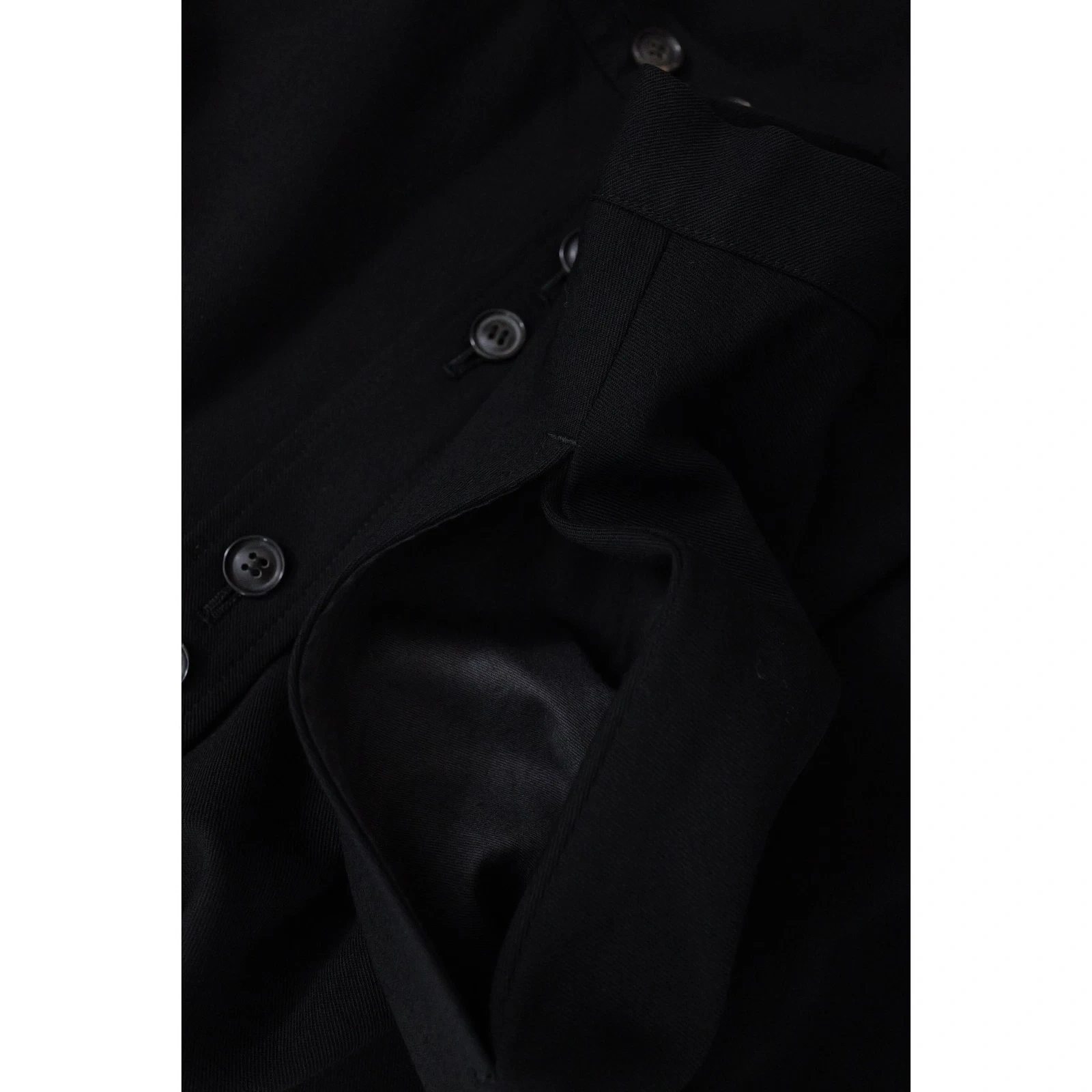 YOHJI YAMAMOTO Jupe longue en laine Noir vintage, passéist — photo 11