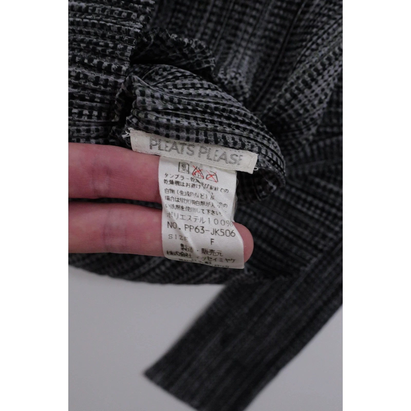 ISSEY MIYAKE Blouse Gris vintage, passéist — photo 9