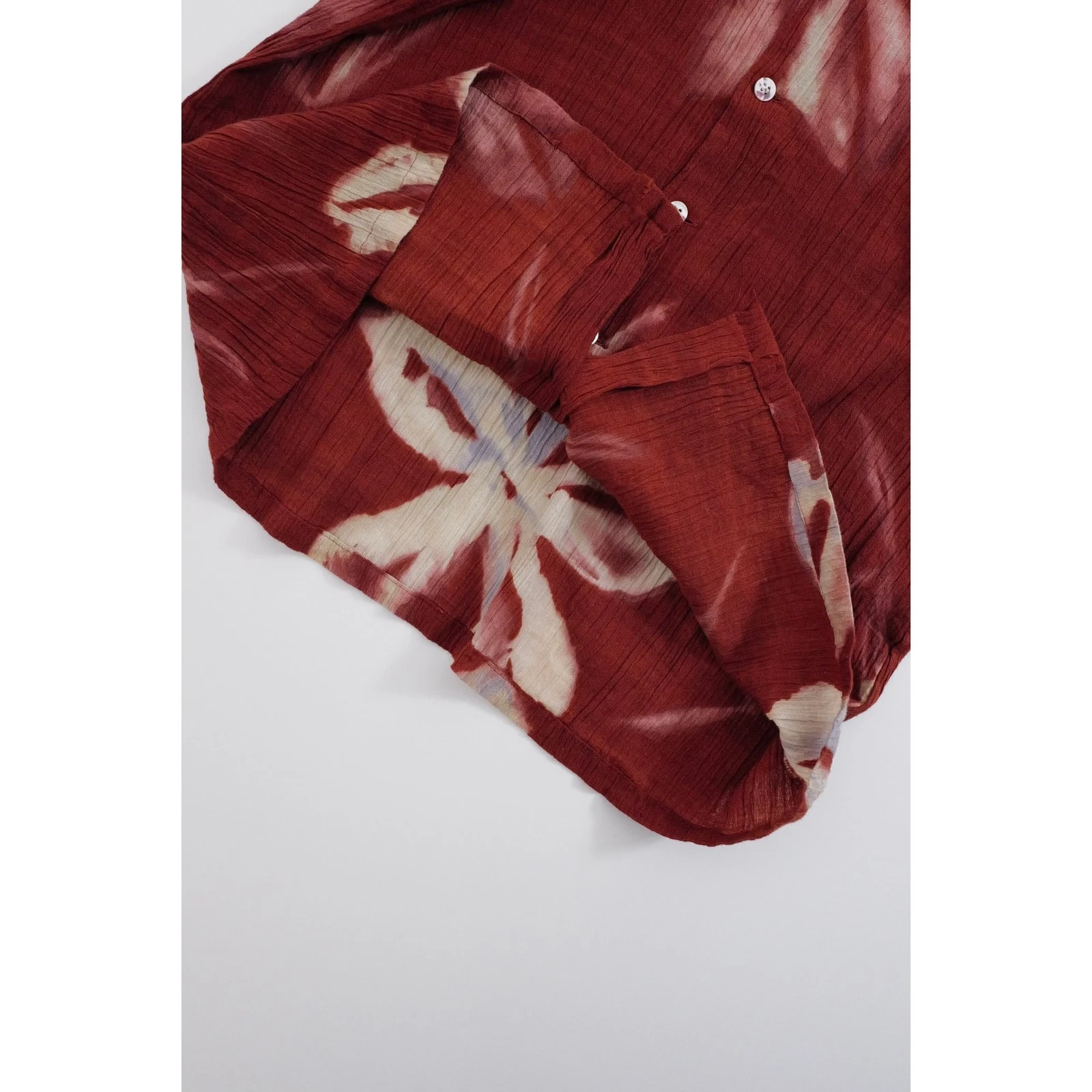 ISSEY MIYAKE Chemise Bordeaux vintage, passéist — photo 9