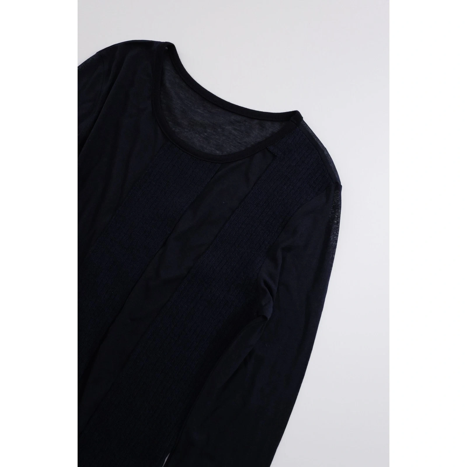 YOHJI YAMAMOTO Tee shirt en laine Marine vintage, passéist — photo 2