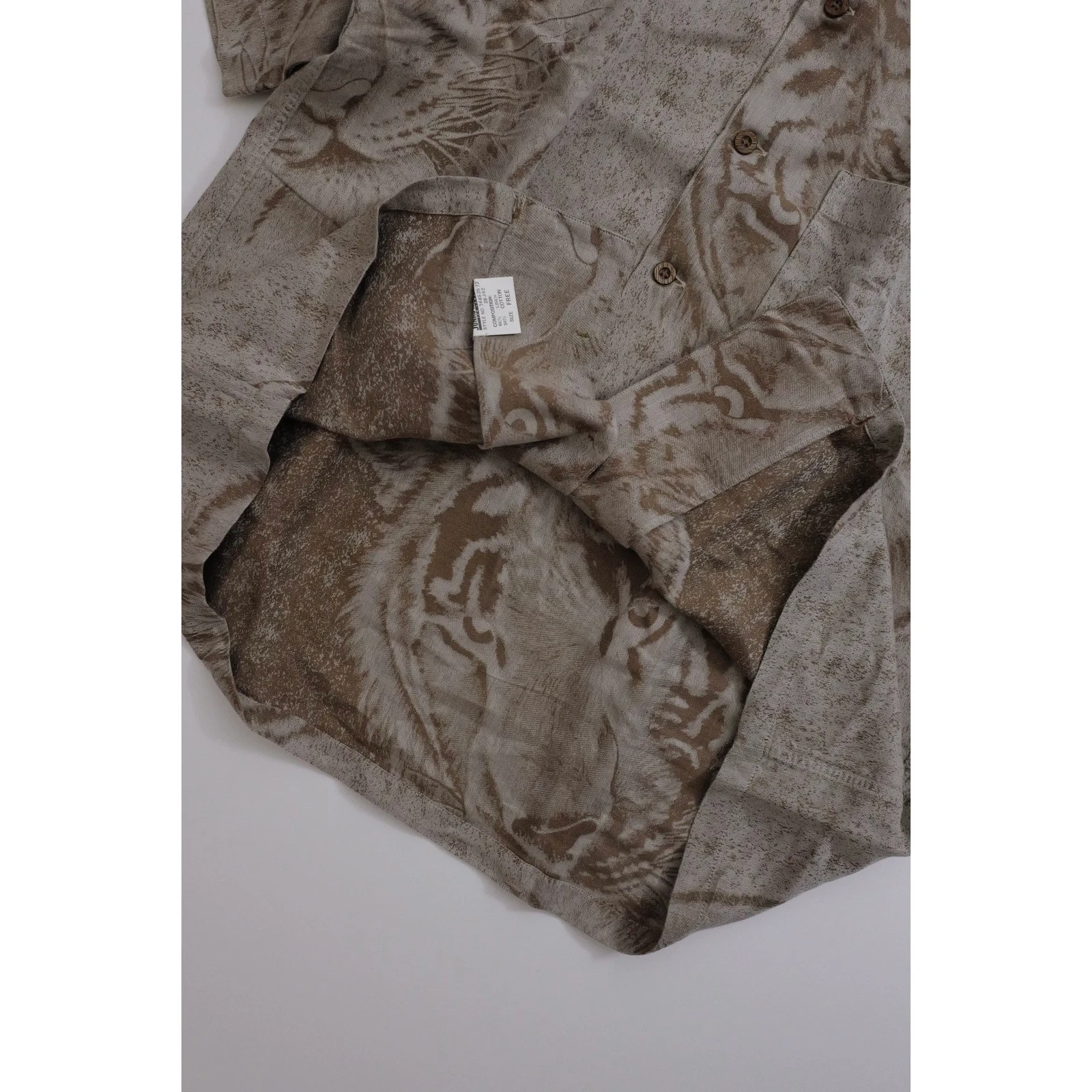 JUNKO KOSHINO Chemise Marron vintage, passéist — photo 8