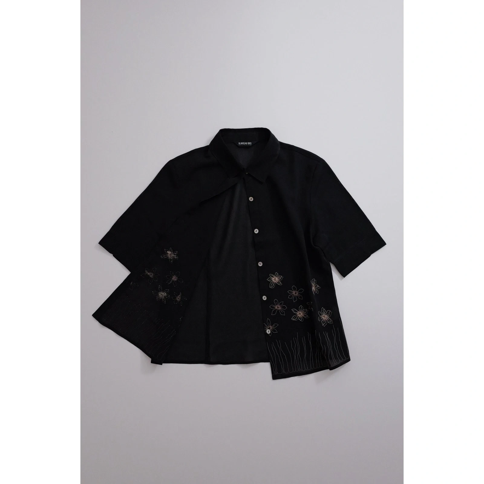 KANSAI YAMAMOTO Chemise Noir vintage, passéist — photo 9