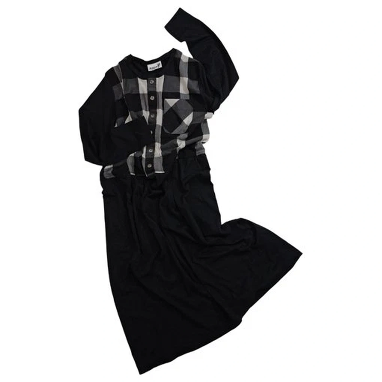 ISSEY MIYAKE Robe longue Noir vintage, passéist — photo 1