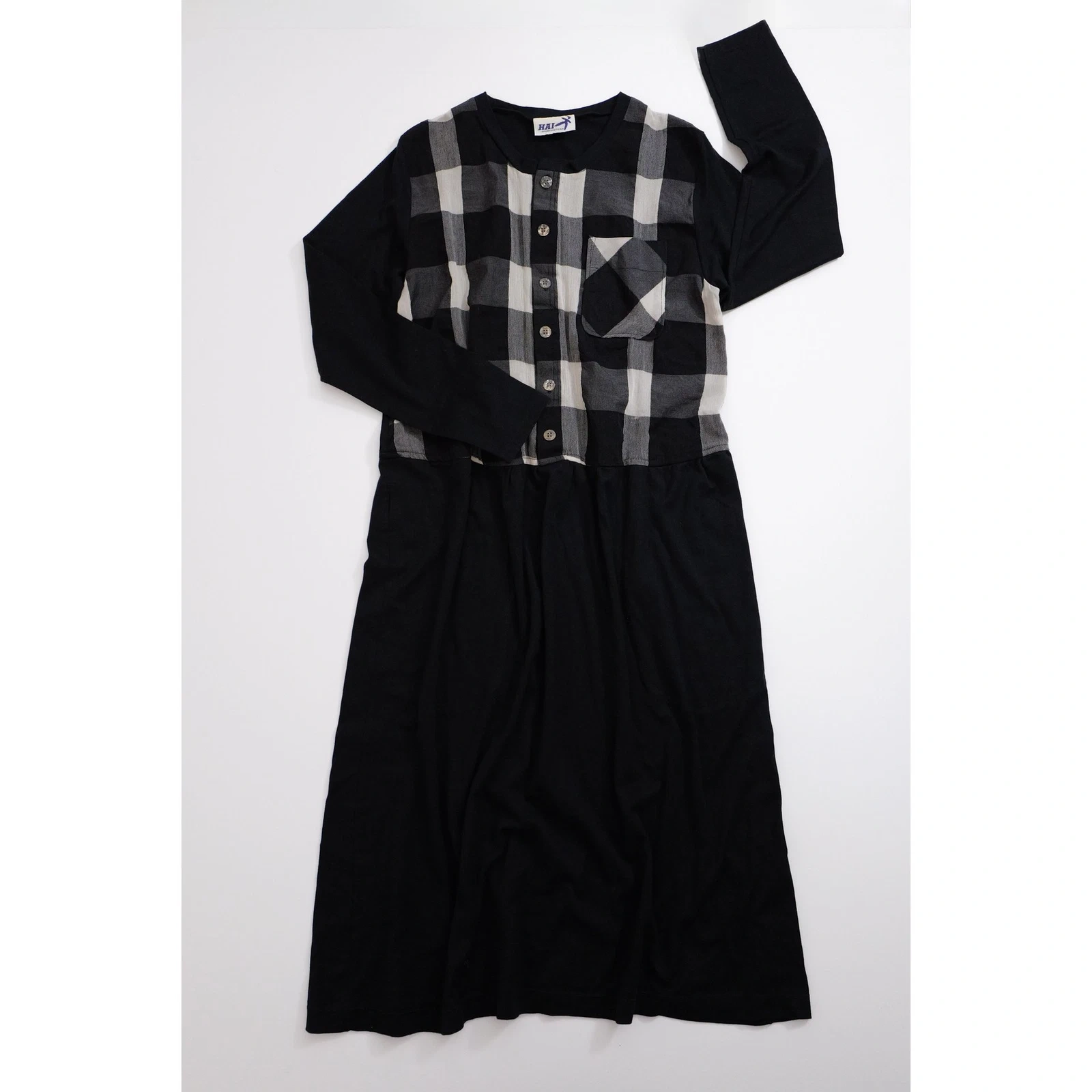 ISSEY MIYAKE Robe longue Noir vintage, passéist — photo 3