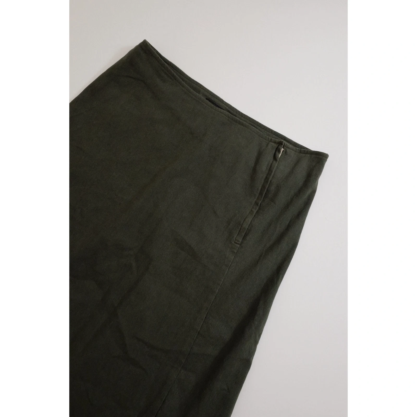 YOHJI YAMAMOTO Jupe mi-longue Kaki vintage, passéist — photo 2