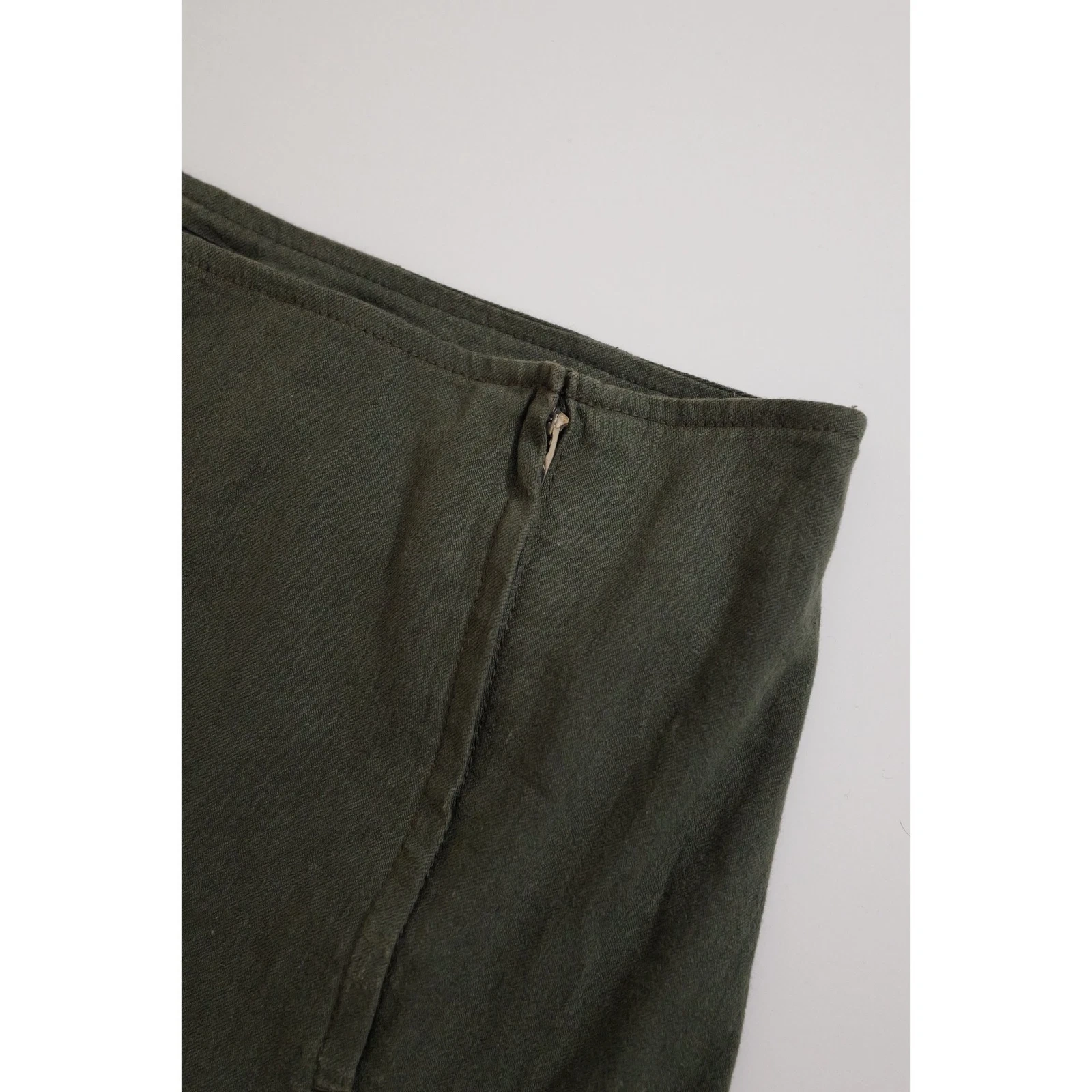 YOHJI YAMAMOTO Jupe mi-longue Kaki vintage, passéist — photo 4