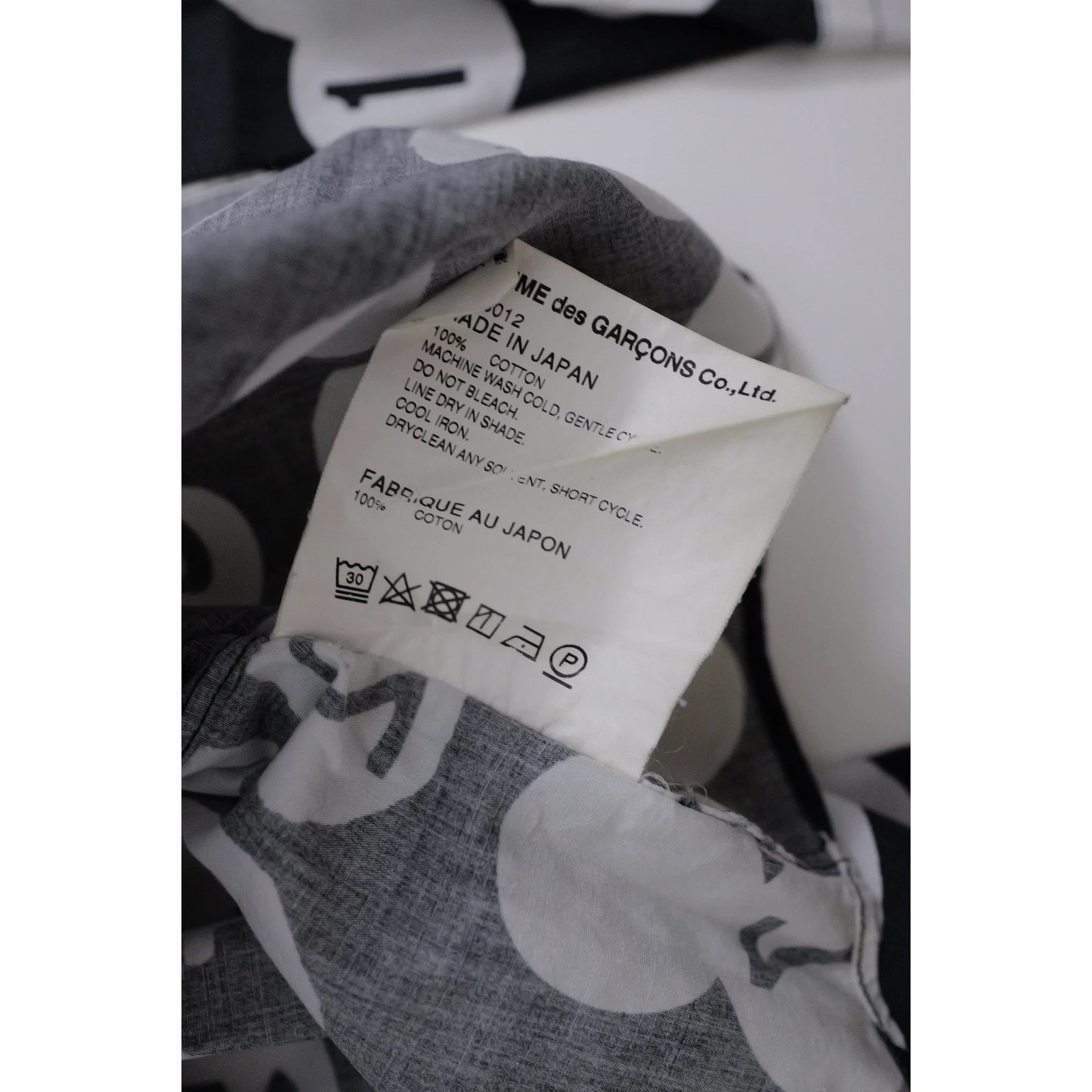 COMME DES GARÇONS Chemise Noir vintage, passéist — photo 11