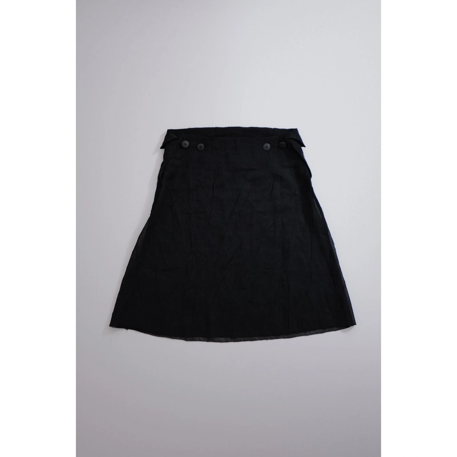 YOHJI YAMAMOTO Mini jupe Noir vintage, passéist — photo 11