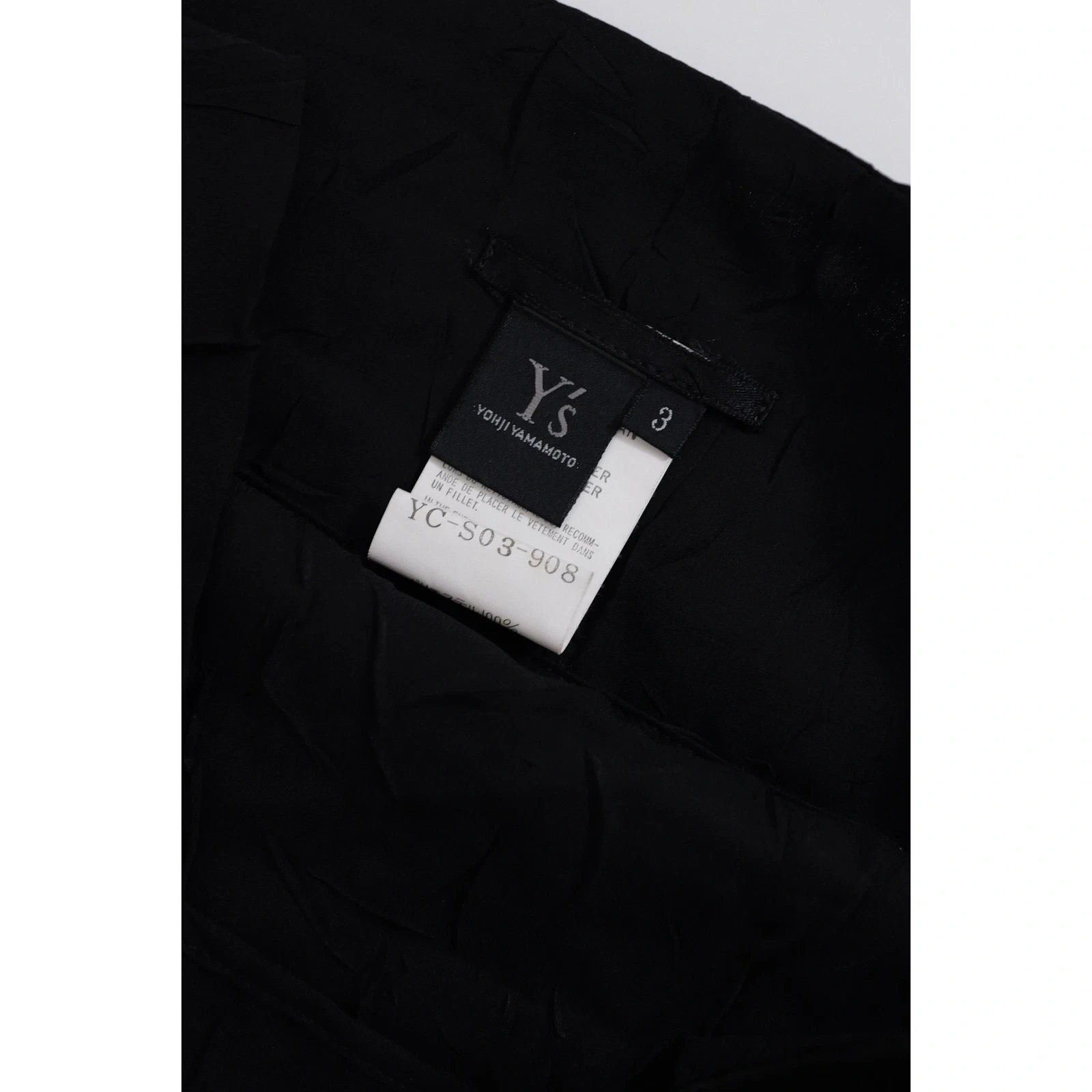 YOHJI YAMAMOTO Mini jupe Noir vintage, passéist — photo 9