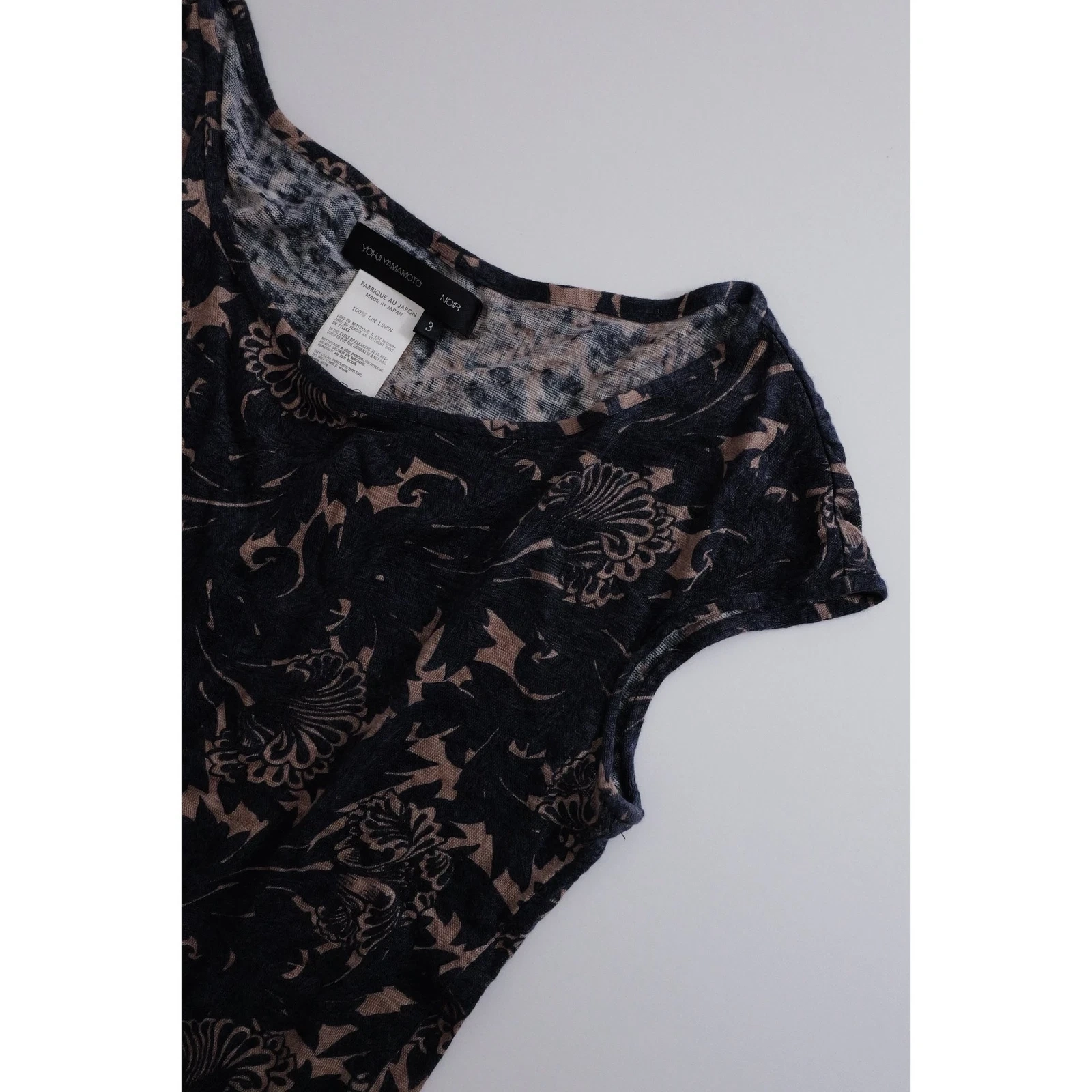 YOHJI YAMAMOTO Débardeur en lin Marine vintage, passéist — photo 2