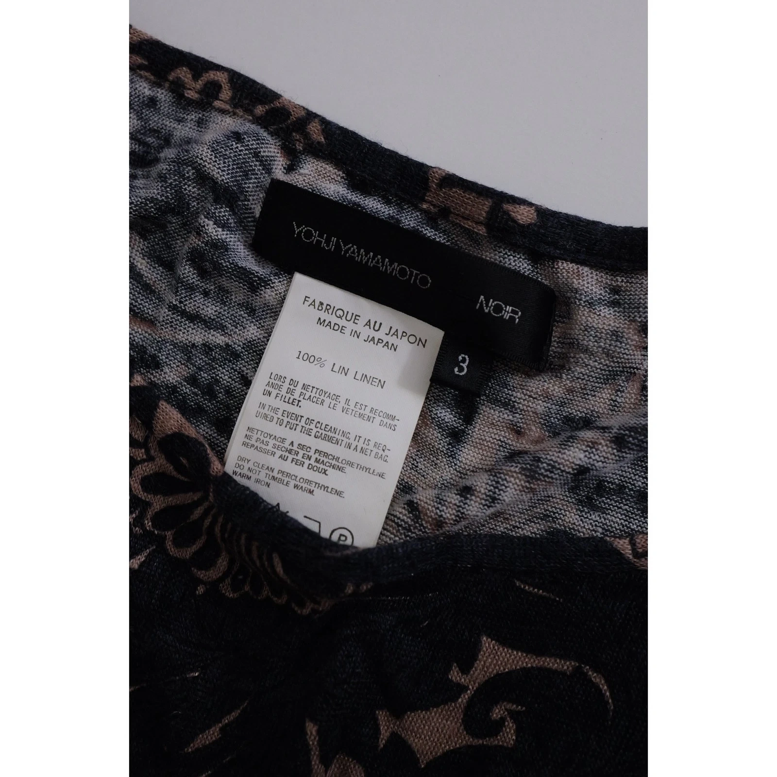 YOHJI YAMAMOTO Débardeur en lin Marine vintage, passéist — photo 4