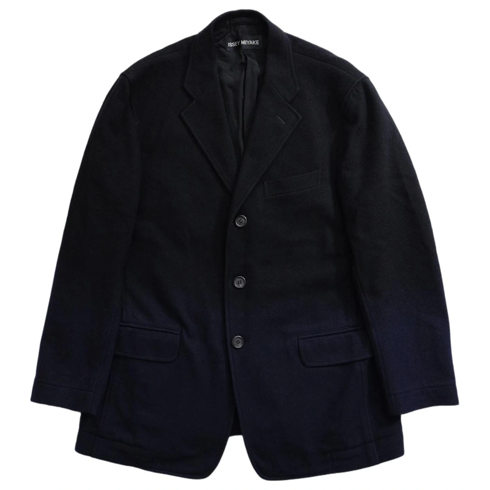 ISSEY MIYAKE Veste en laine Noir vintage, passéist — photo 1