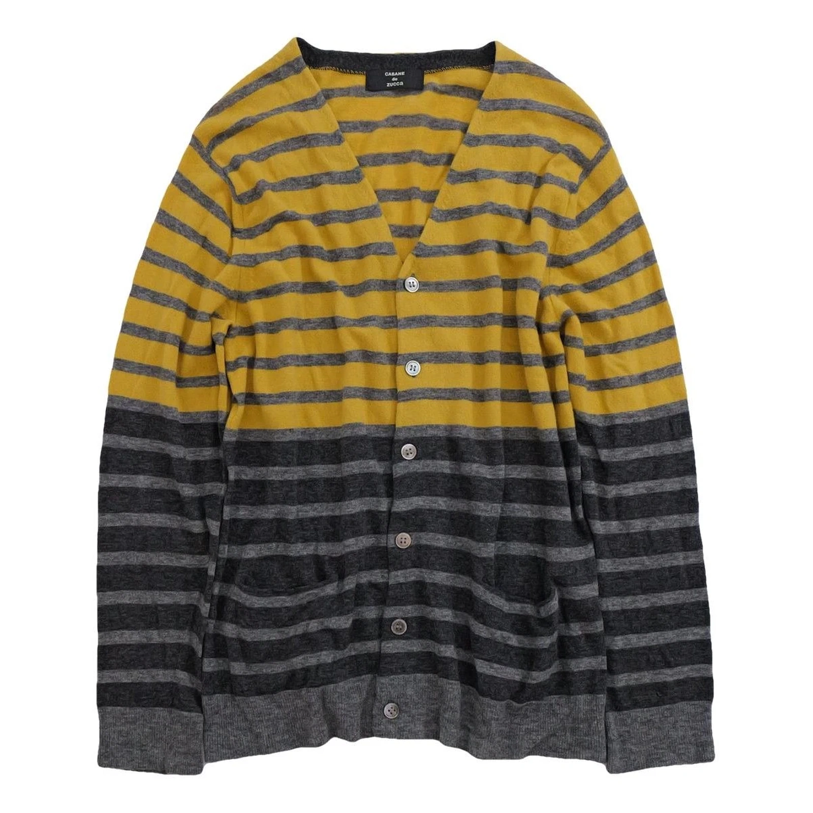 ZUCCA Gilet en laine Jaune vintage, passéist — photo 1