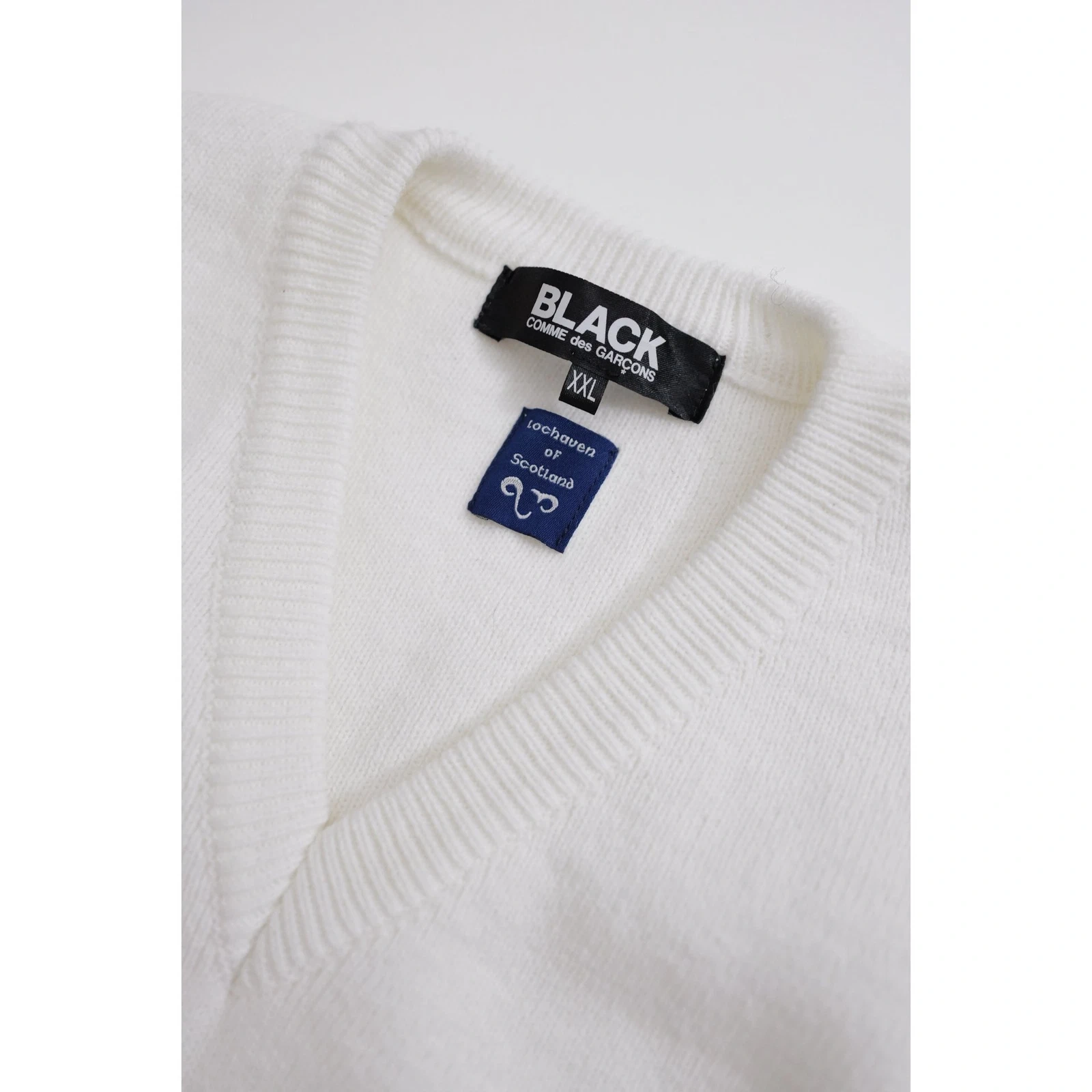 COMME DES GARÇONS Pull-over Écru vintage, passéist — photo 3