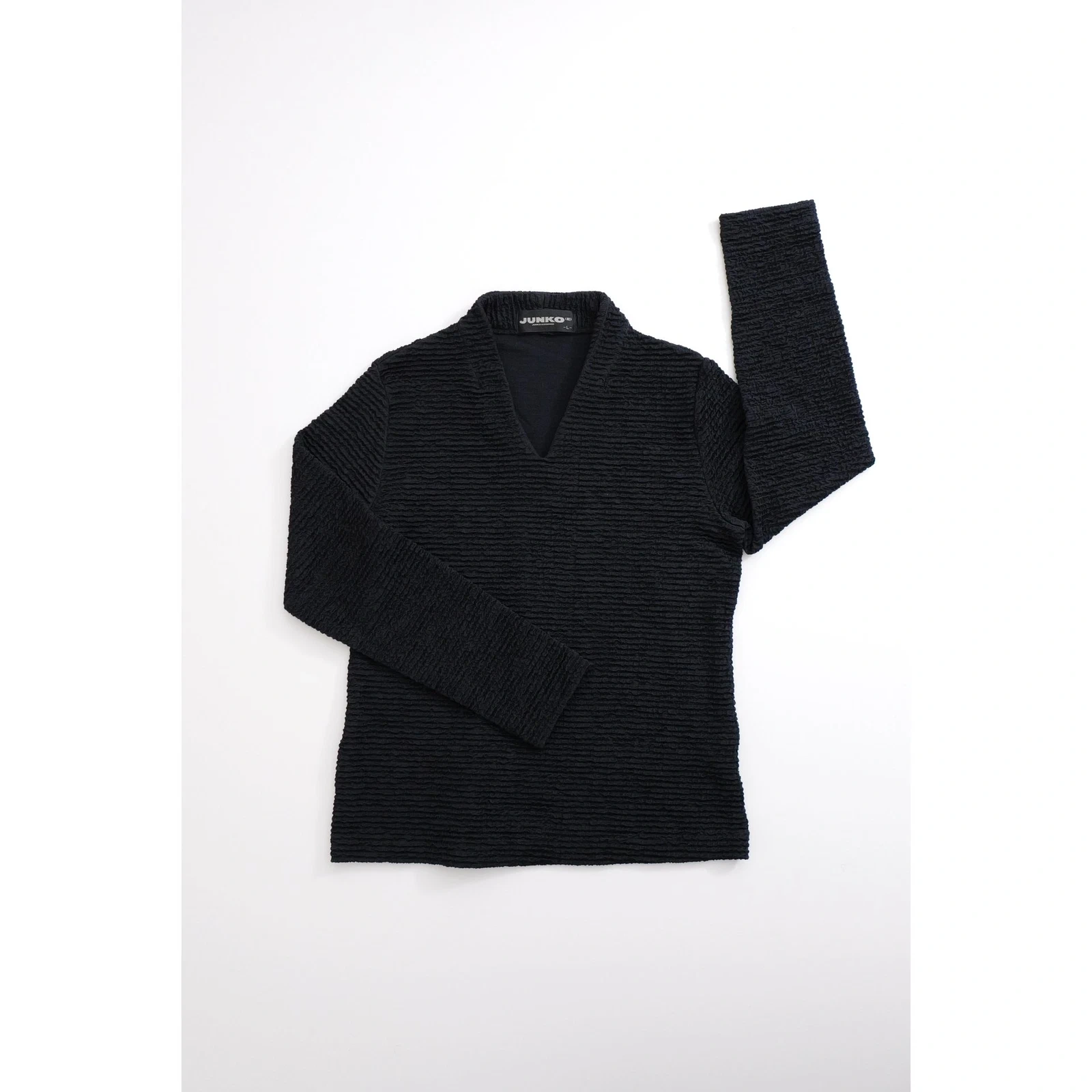 JUNKO KOSHINO Sweat Noir vintage, passéist — photo 2