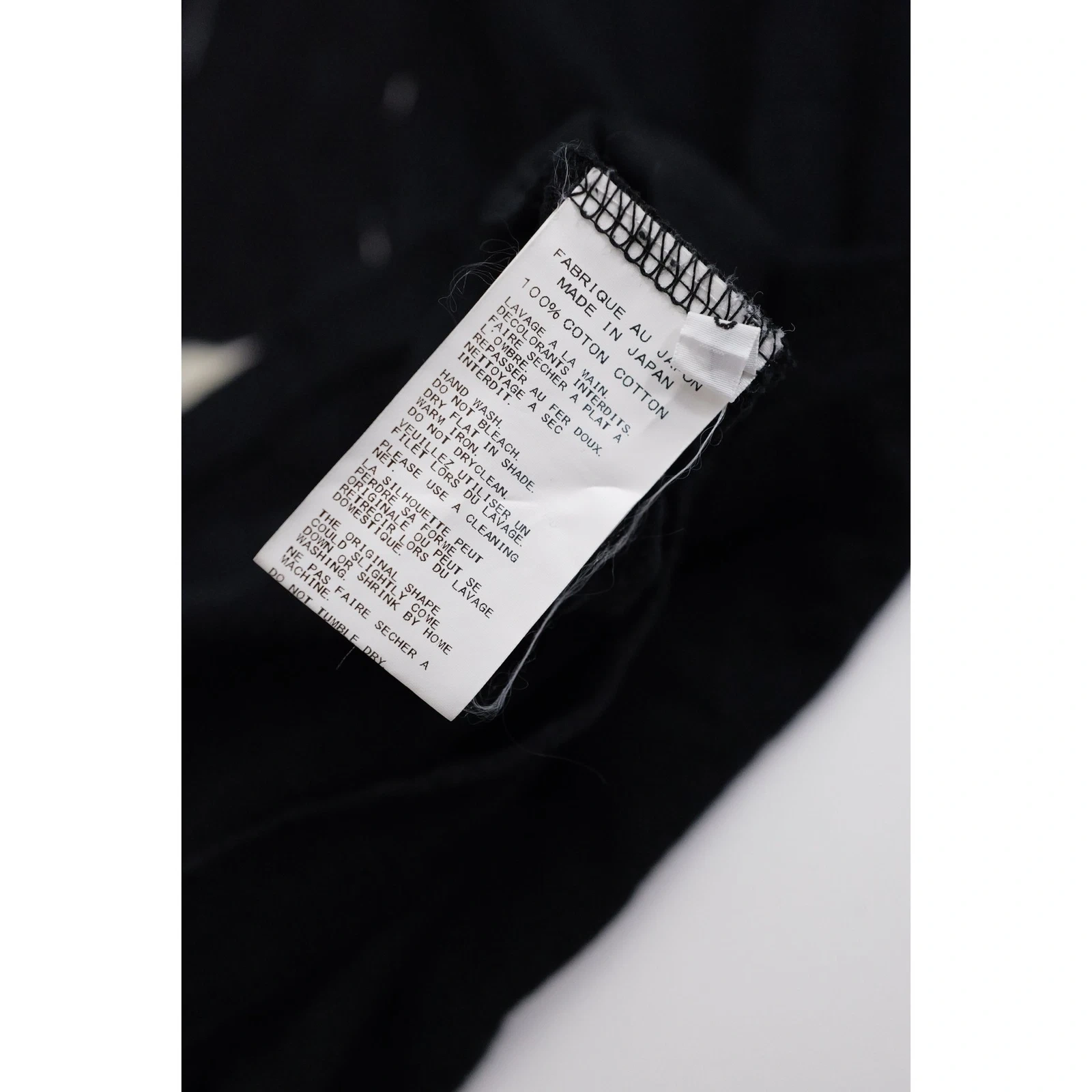 YOHJI YAMAMOTO Tee shirt Noir vintage, passéist — photo 10