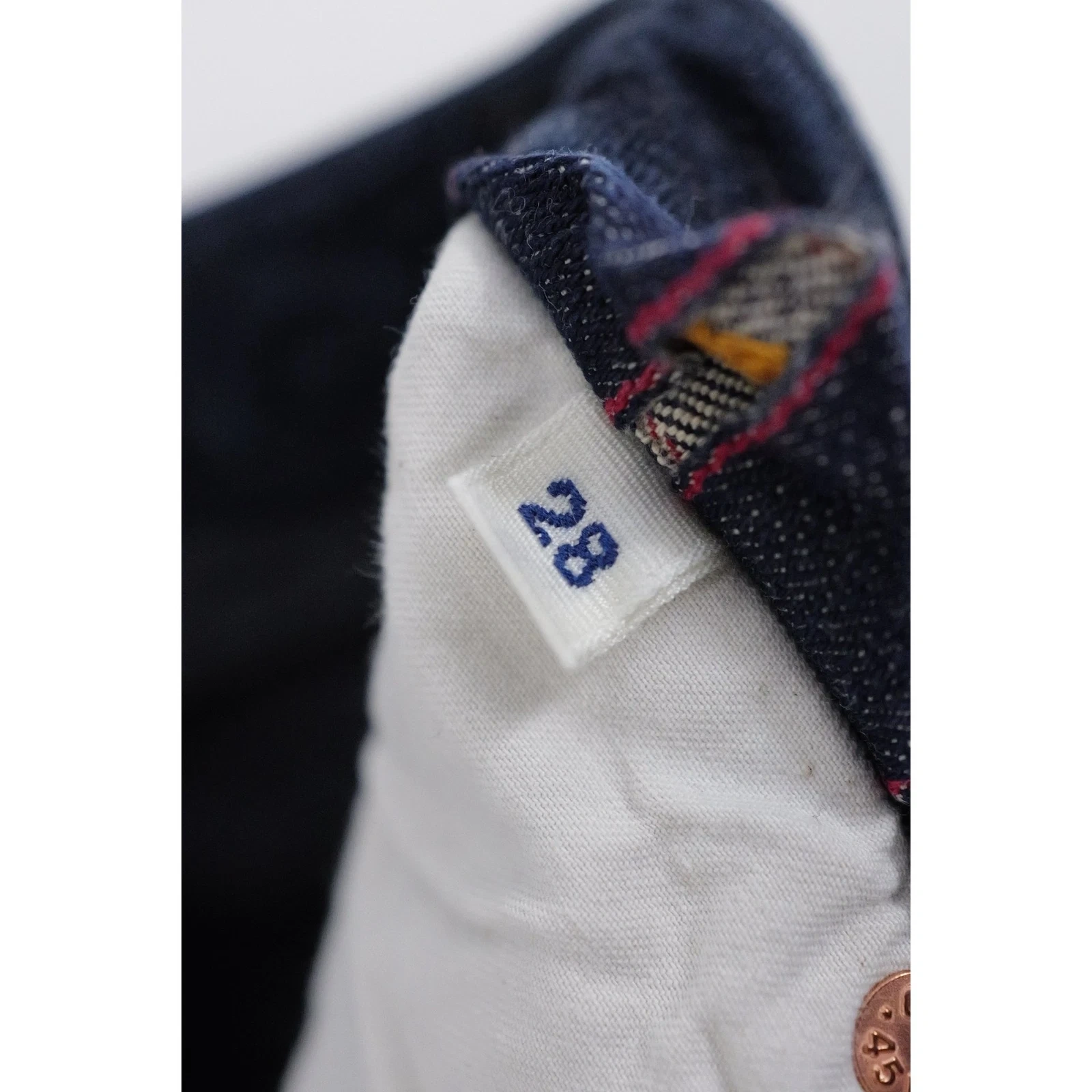 45RPM Jean droit Marine vintage, passéist — photo 9