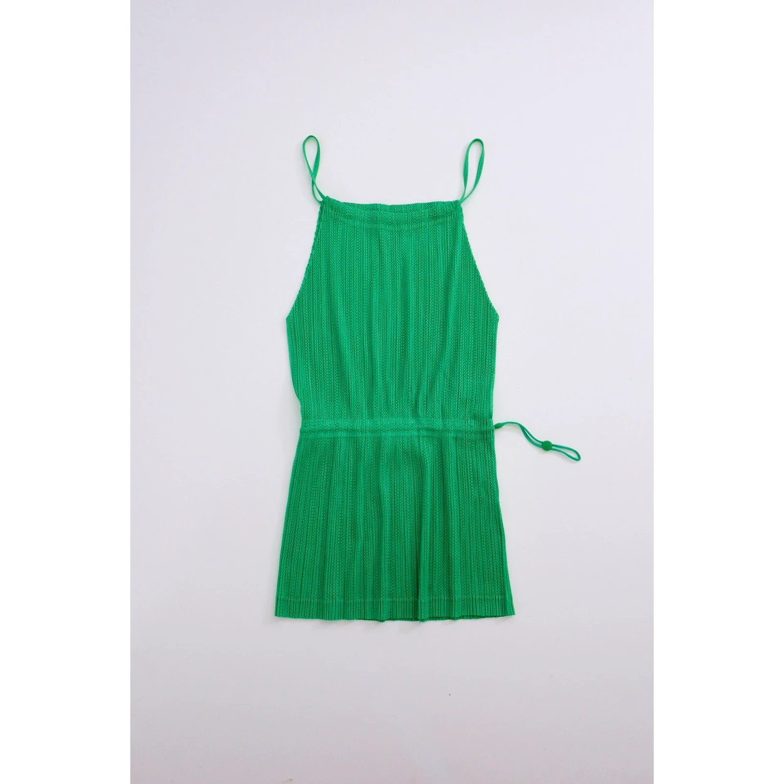 ISSEY MIYAKE Mini robe Vert vintage, passéist — photo 2