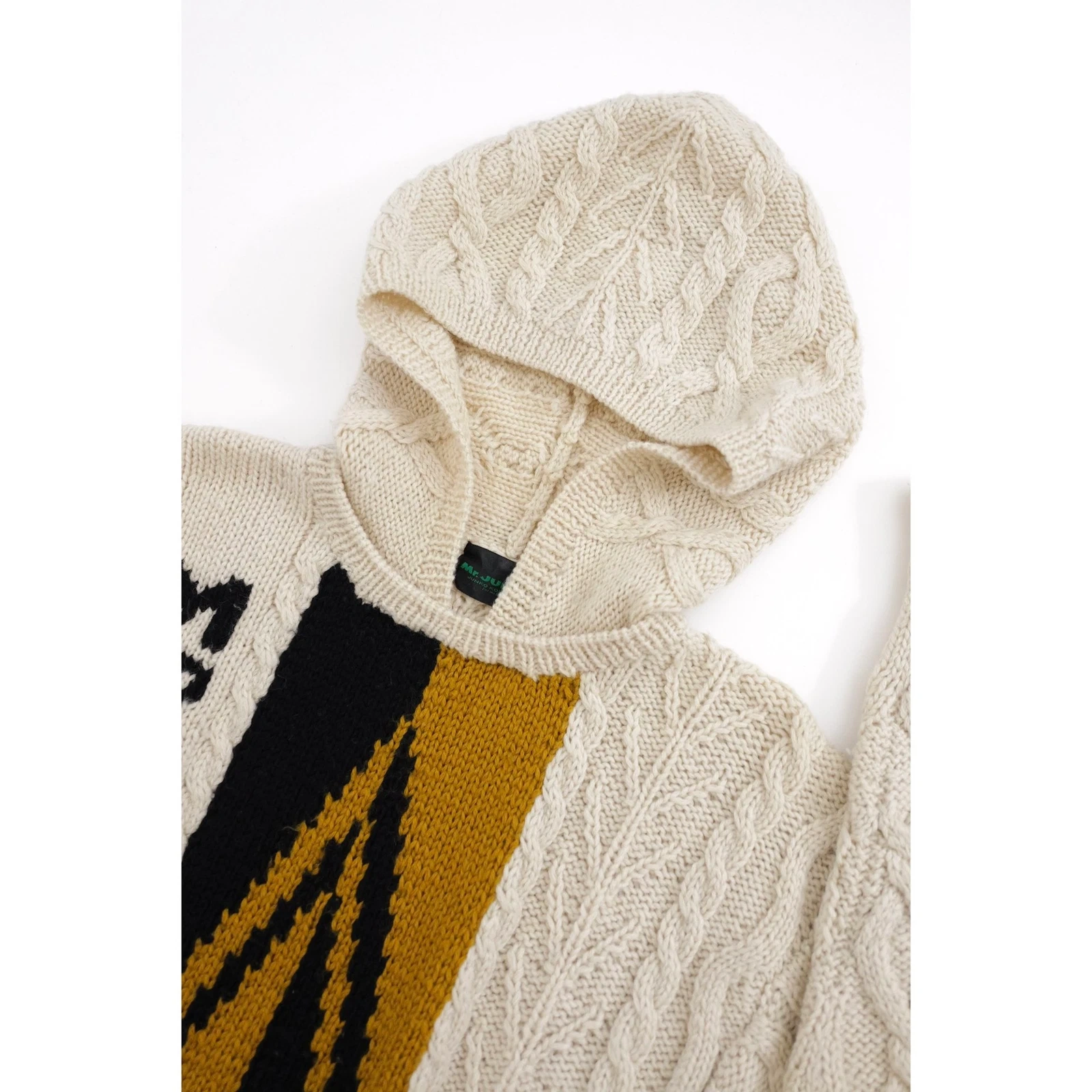 JUNKO KOSHINO Pull en laine Beige vintage, passéist — photo 2