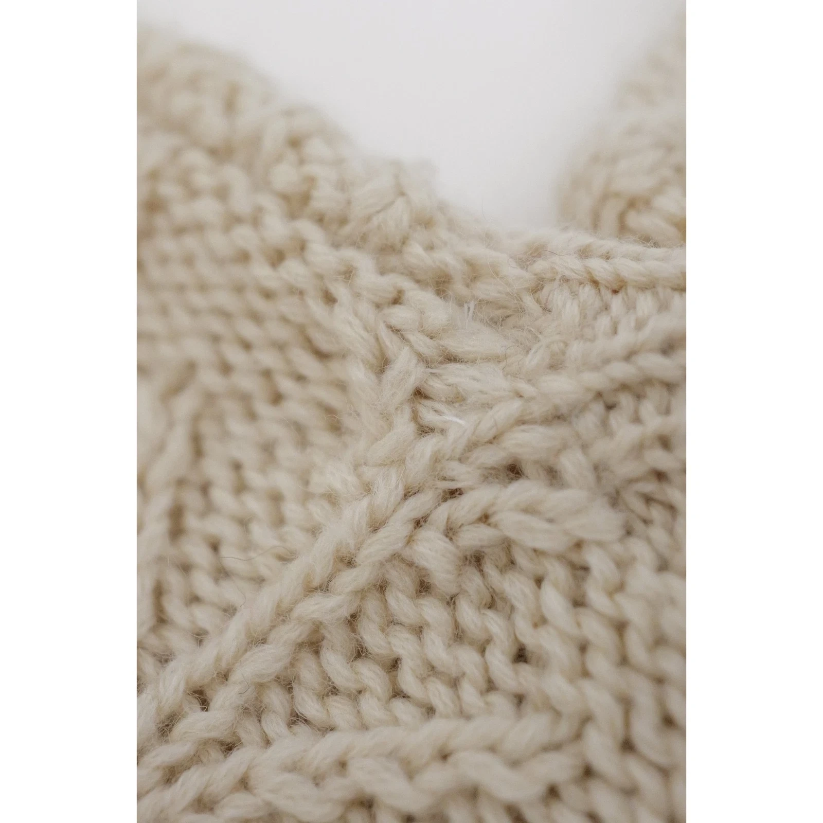 JUNKO KOSHINO Pull en laine Beige vintage, passéist — photo 14