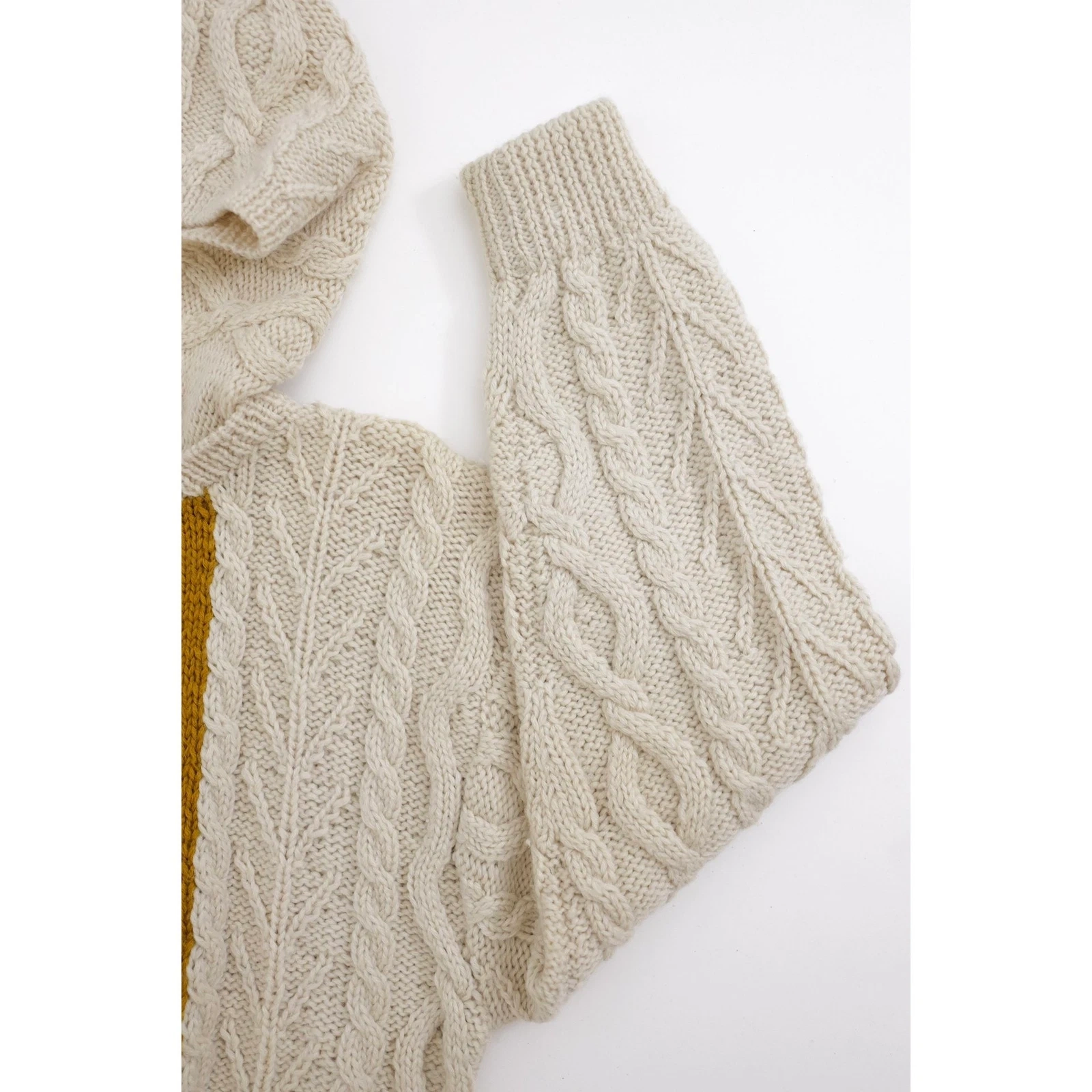 JUNKO KOSHINO Pull en laine Beige vintage, passéist — photo 3