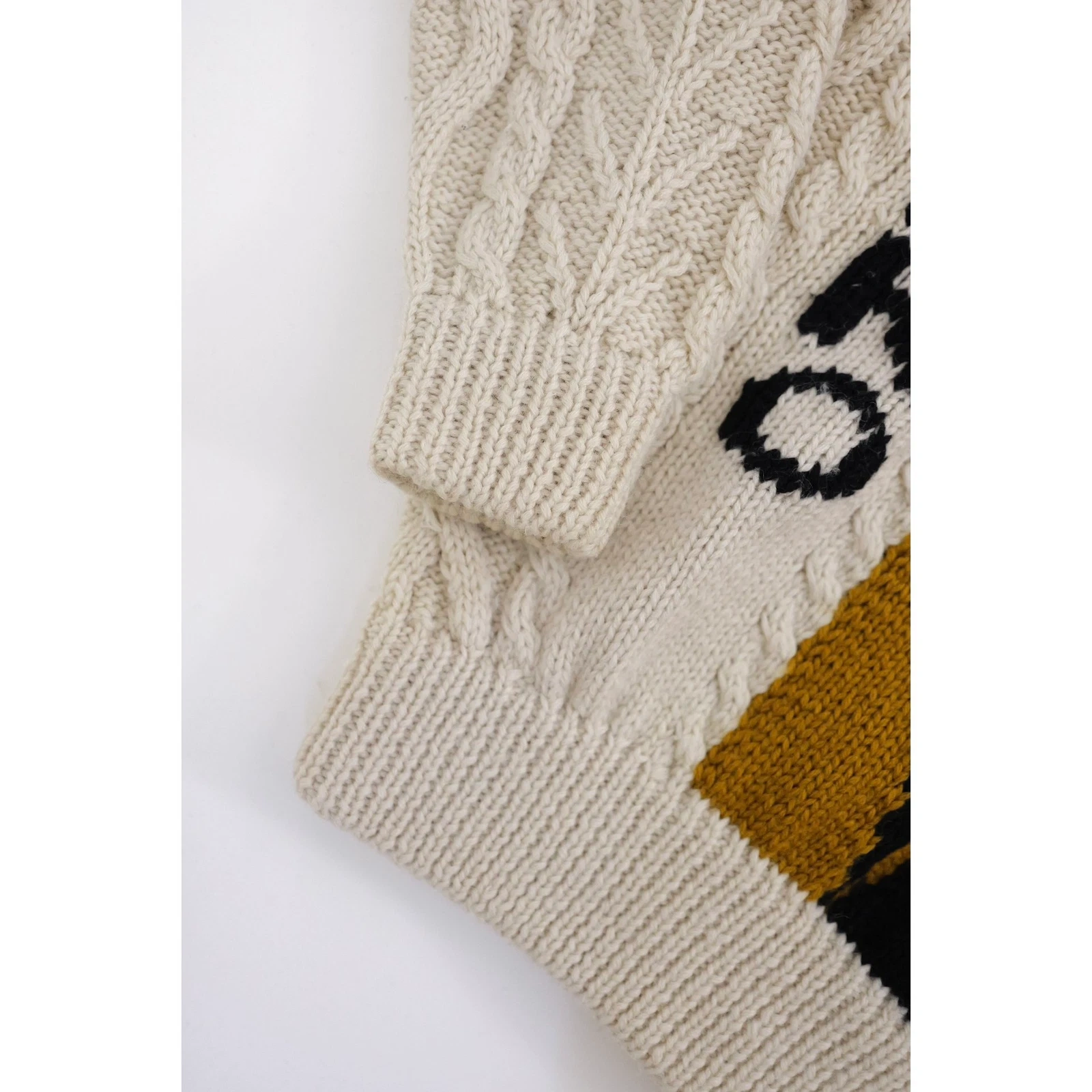 JUNKO KOSHINO Pull en laine Beige vintage, passéist — photo 5