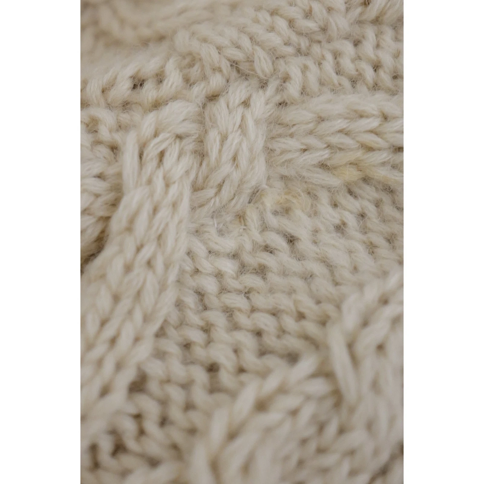 JUNKO KOSHINO Pull en laine Beige vintage, passéist — photo 10